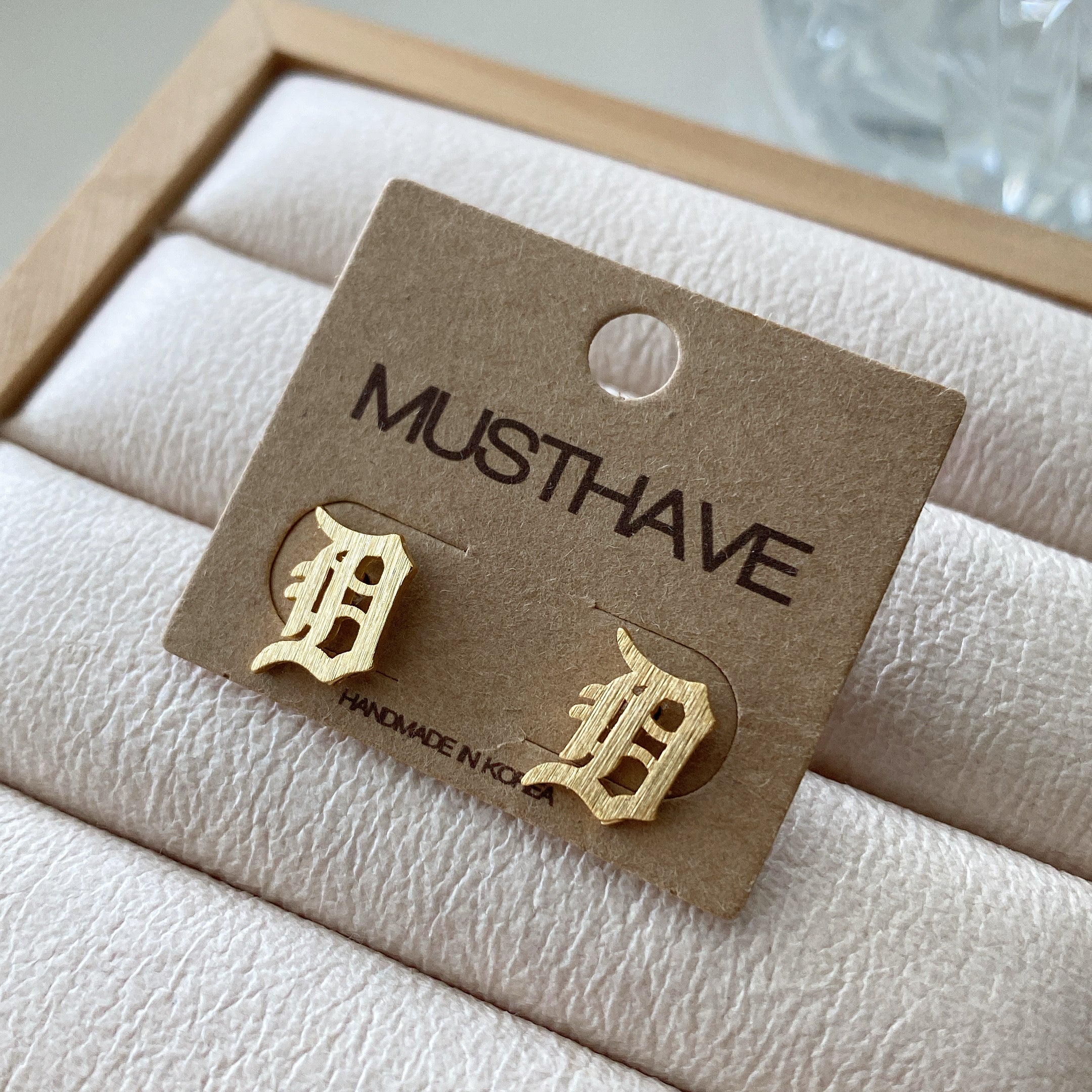 Detroit 'D' Earrings