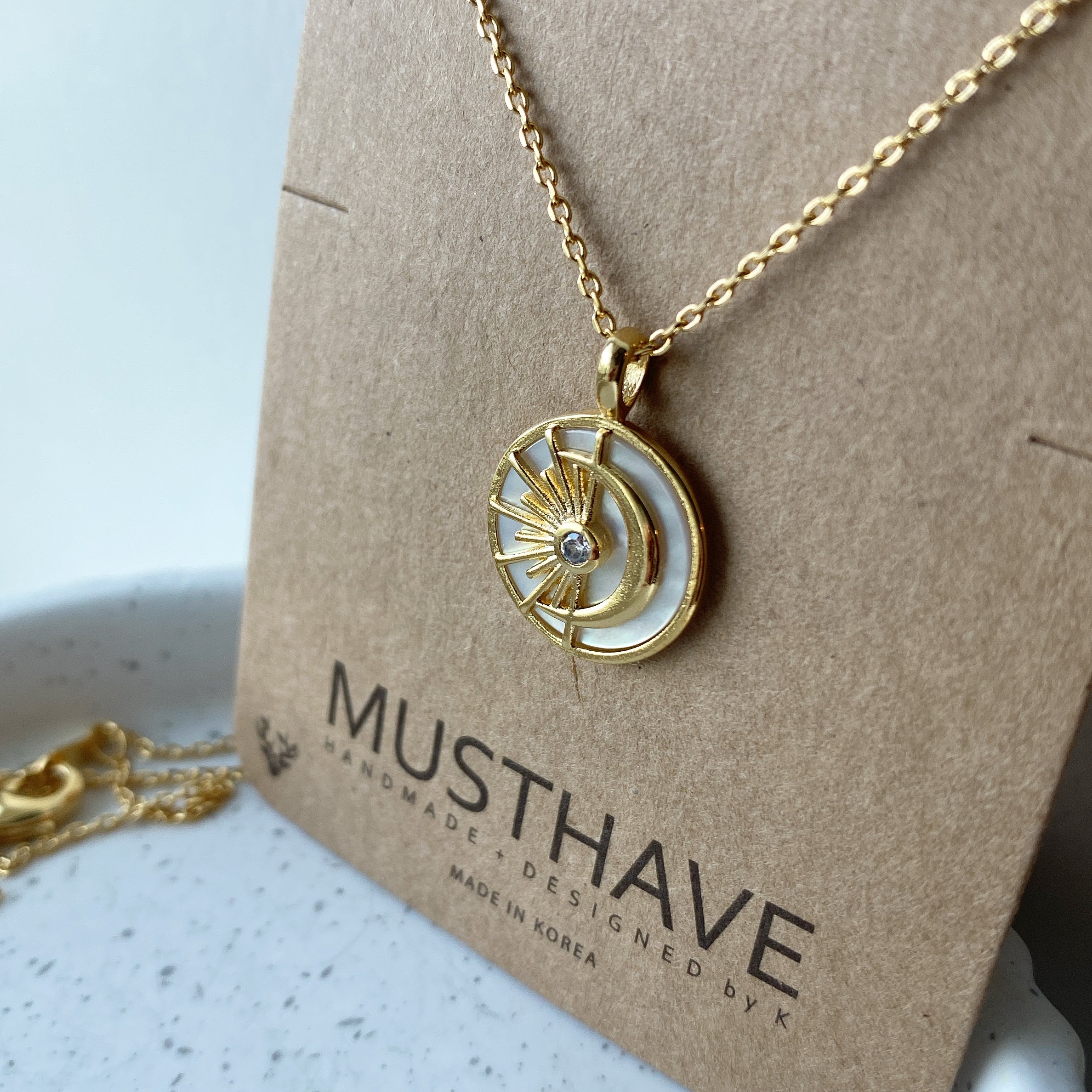 Celestial Sun Moon (MOP) Necklace