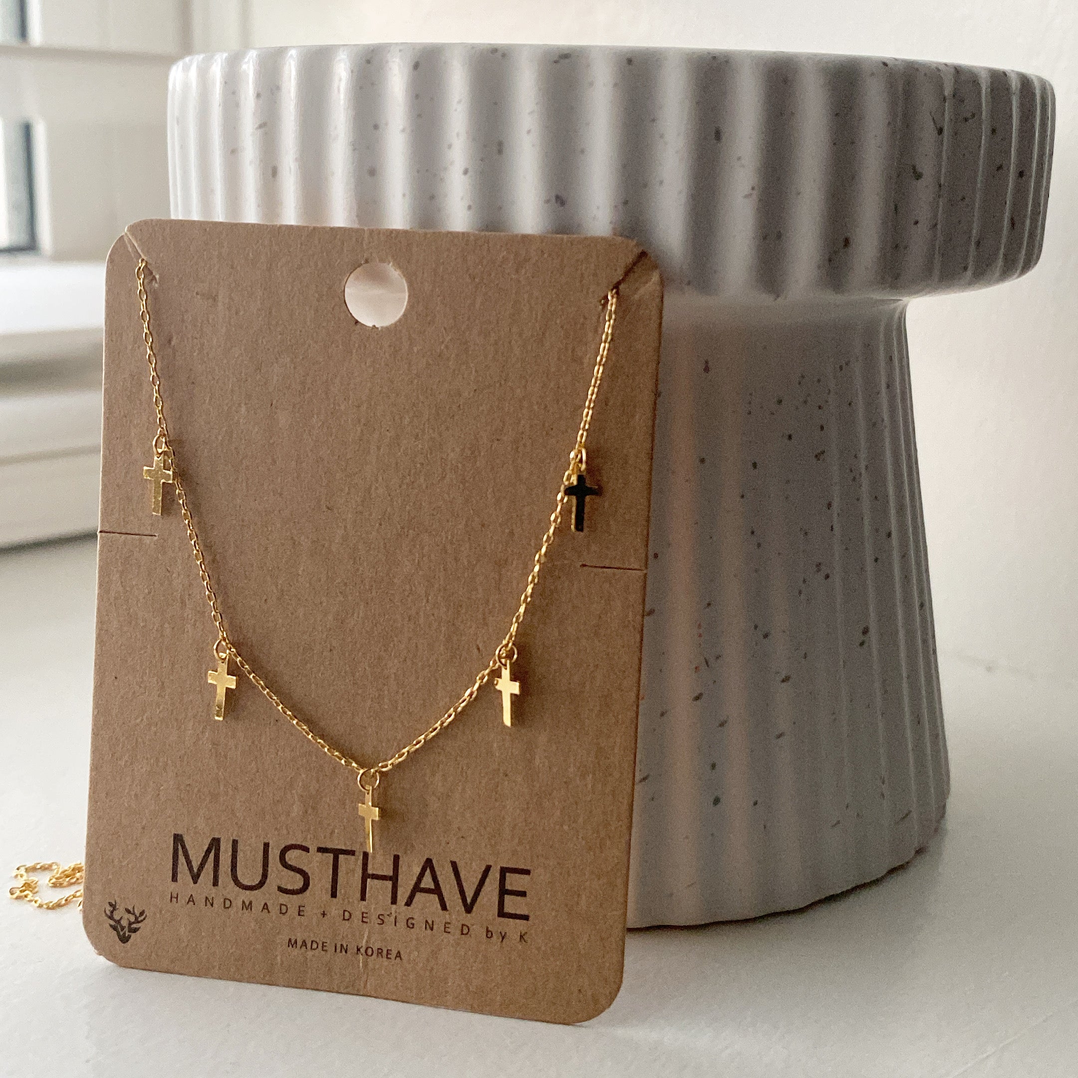 Mini Cross Dangle Necklace