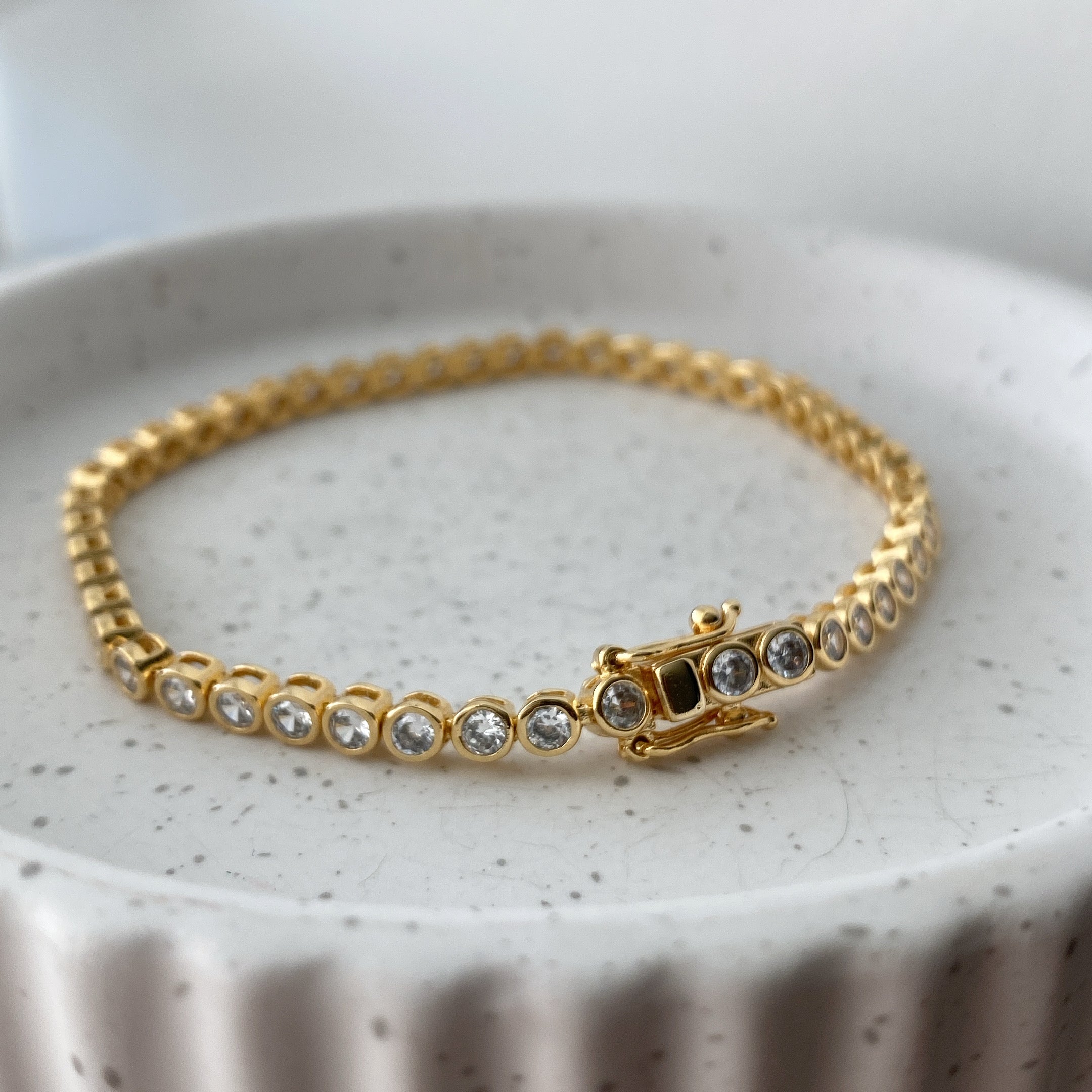 Bezel Set Tennis Bracelet