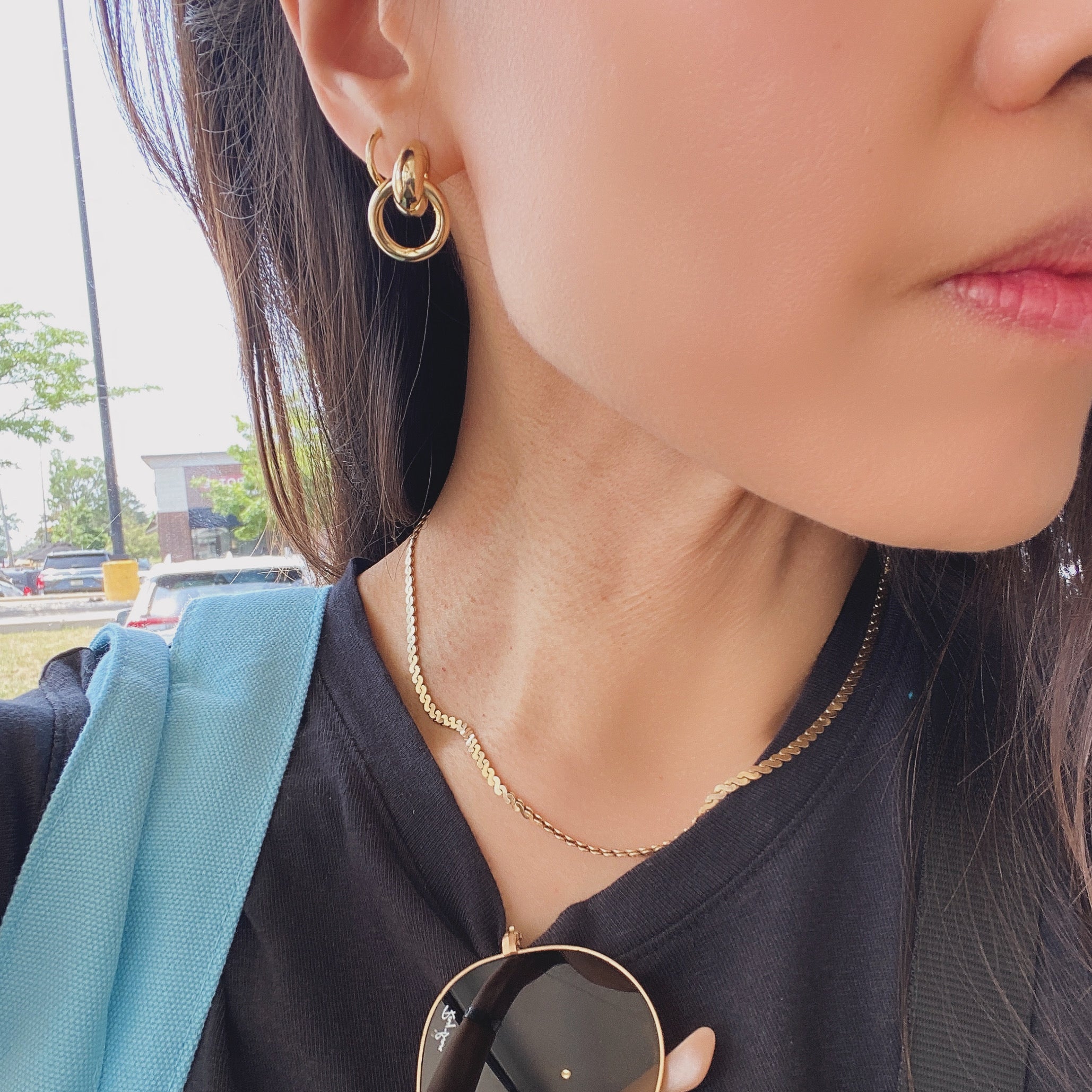 Solo Ring Door Knocker Earrings