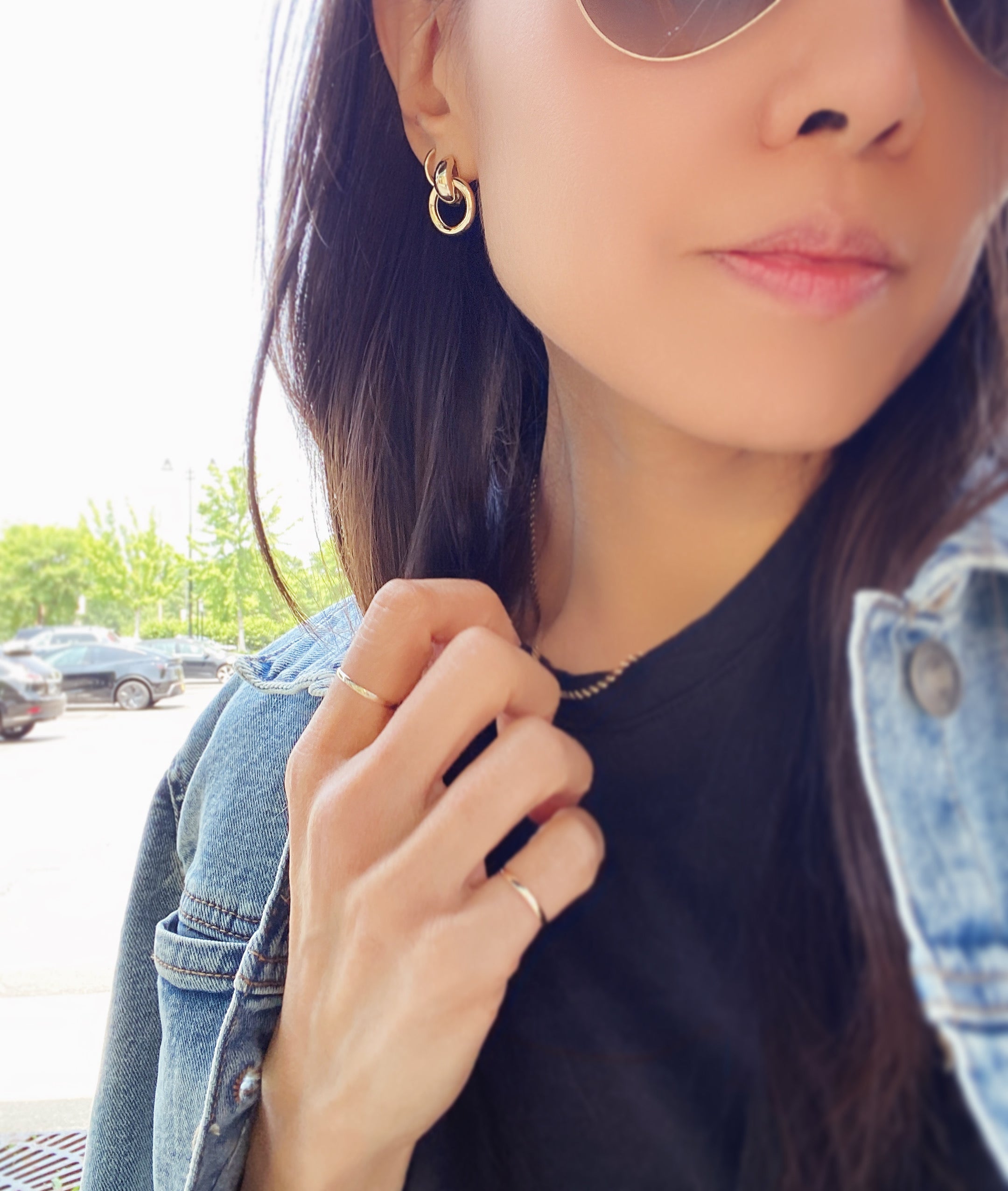 Solo Ring Door Knocker Earrings