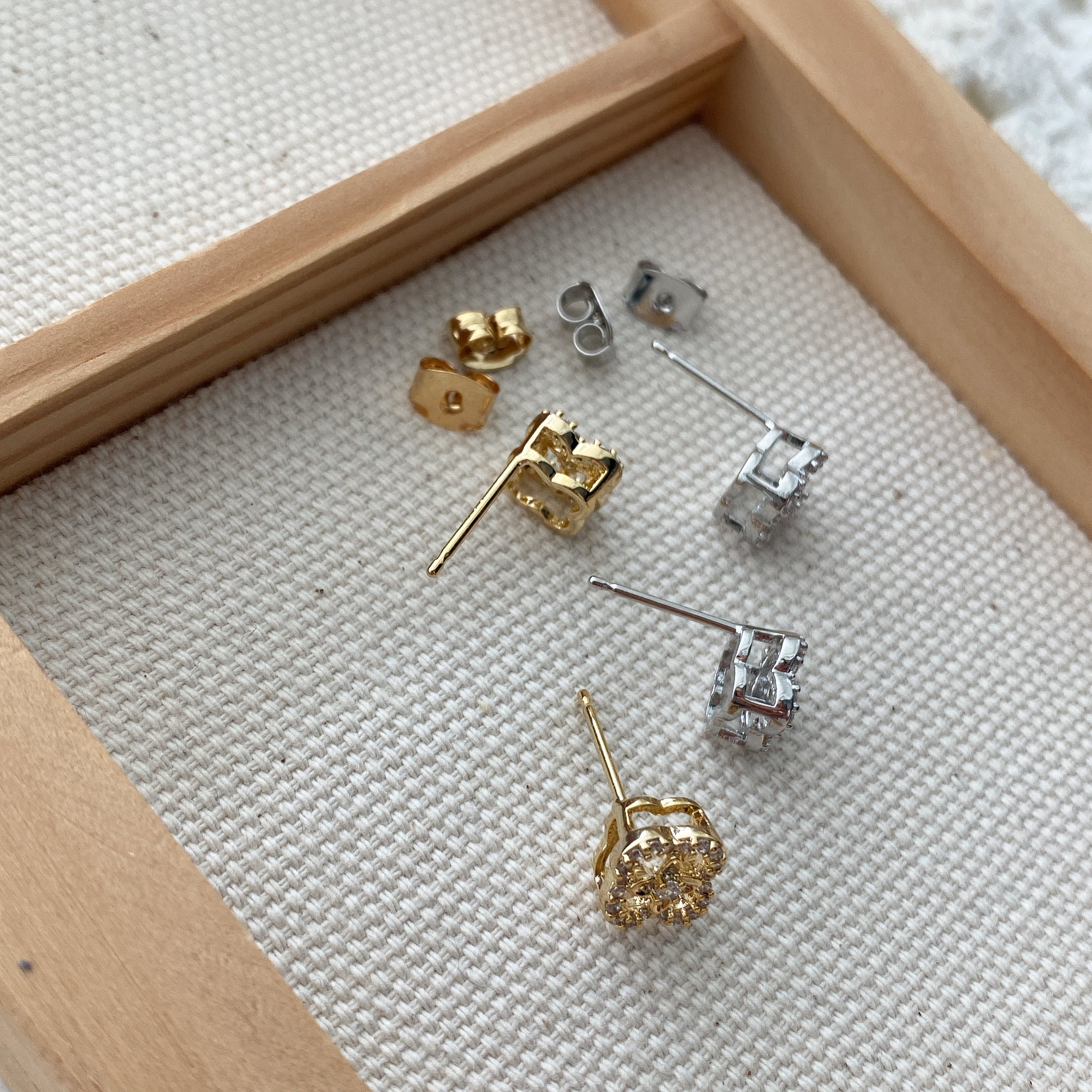 Crystal Clover Earrings