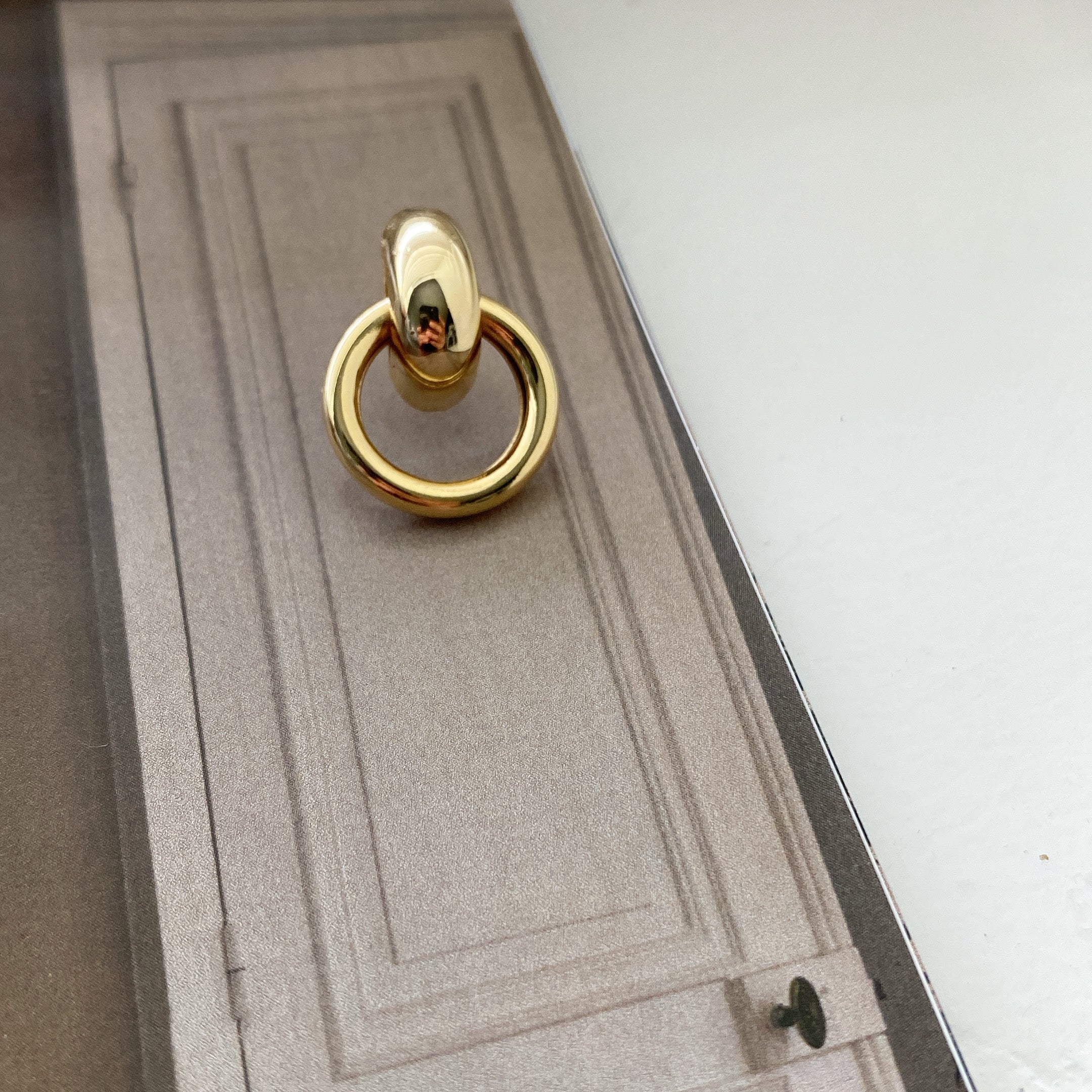 Solo Ring Door Knocker Earrings