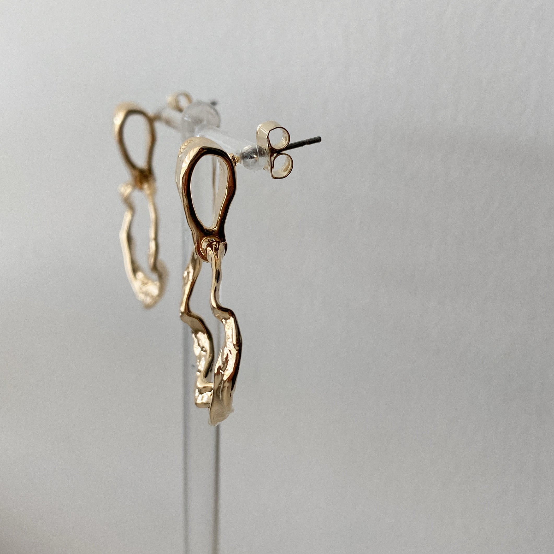 Hammered Door Knocker Earrings