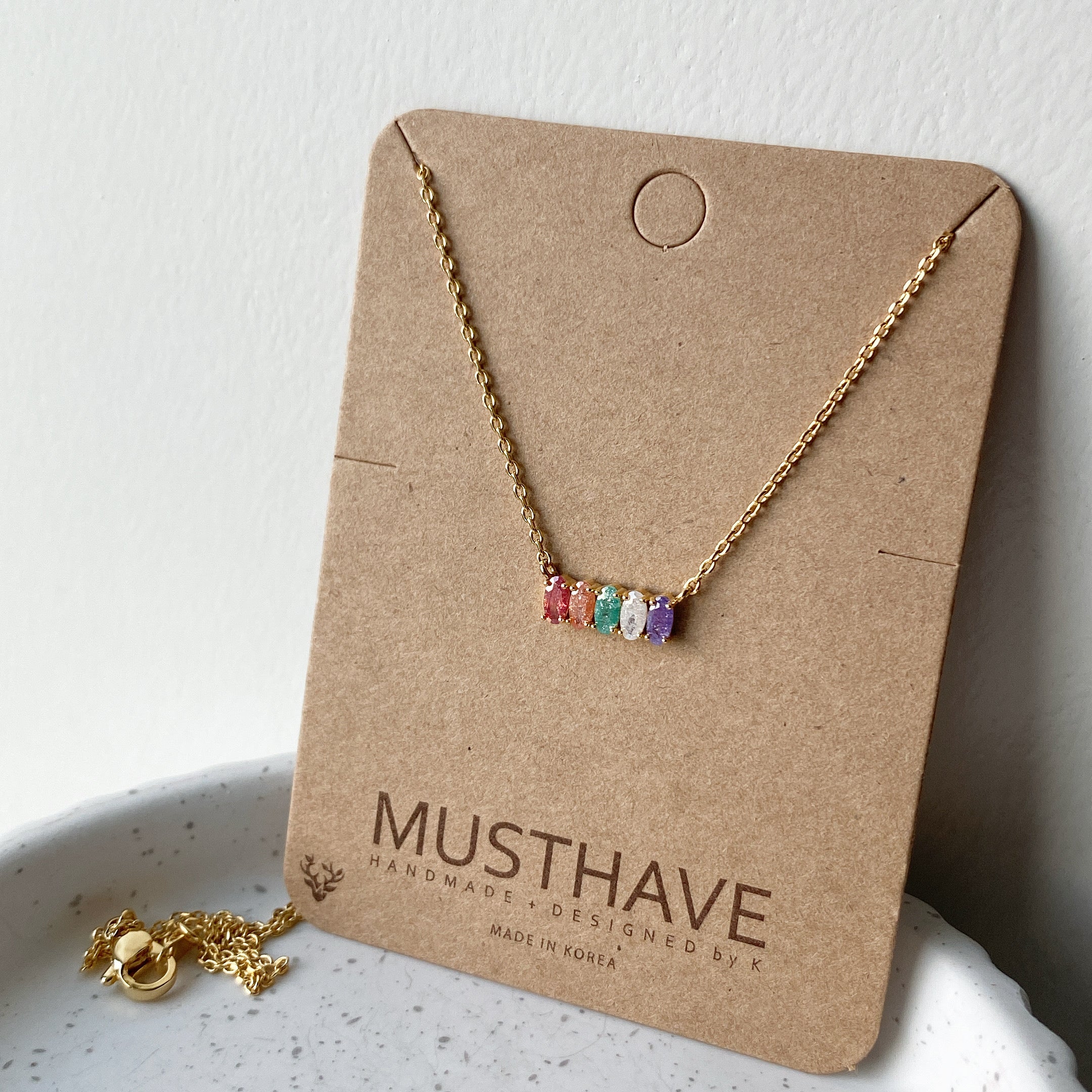 Zirconia (CZ): Unicorn Party Cluster Necklace