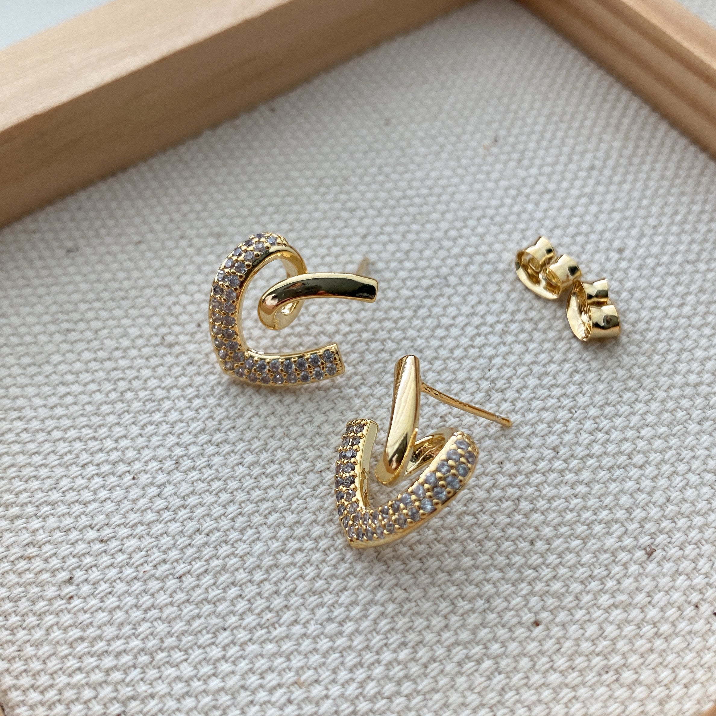 Heart Cursive Earrings