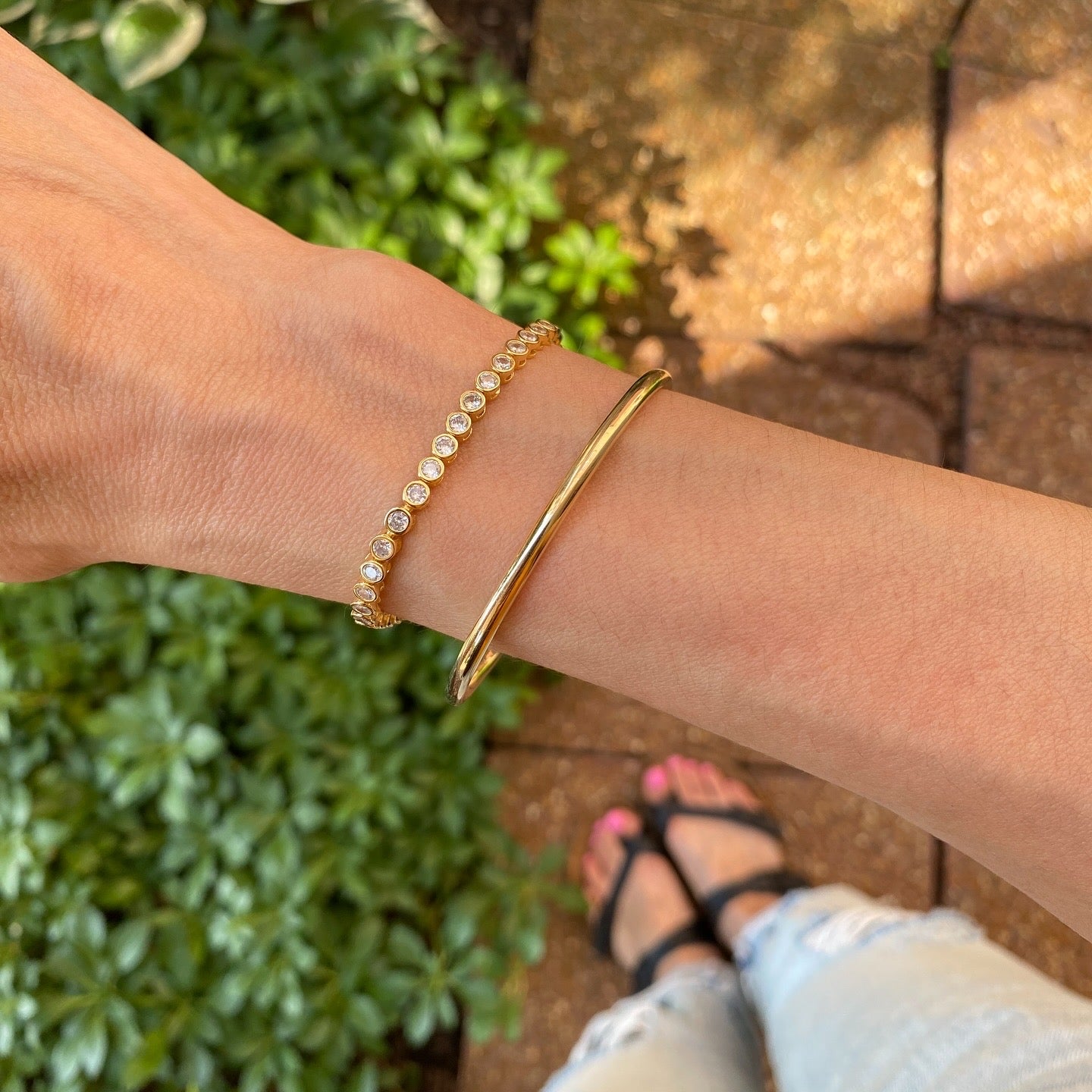 Bezel Set Tennis Bracelet