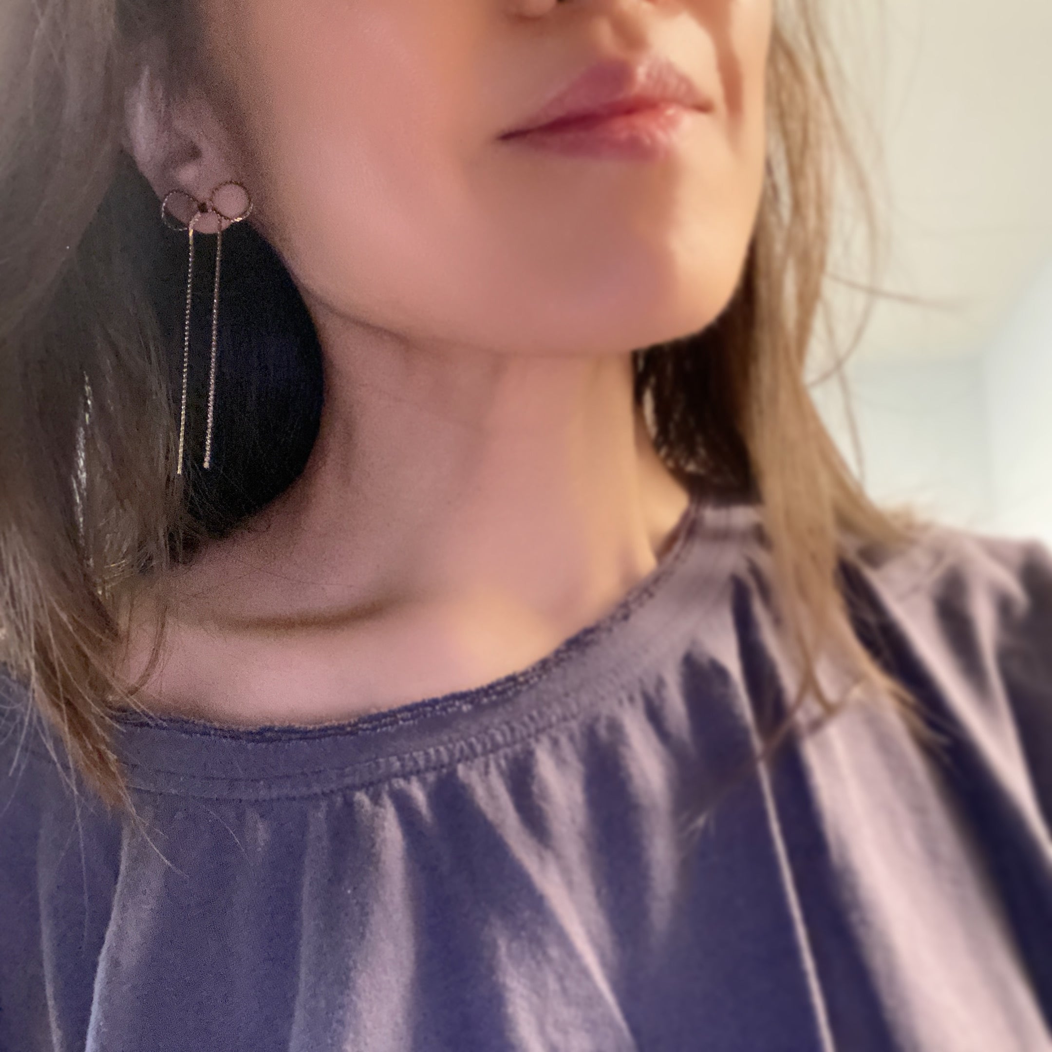 Ribbon Chain Earrings