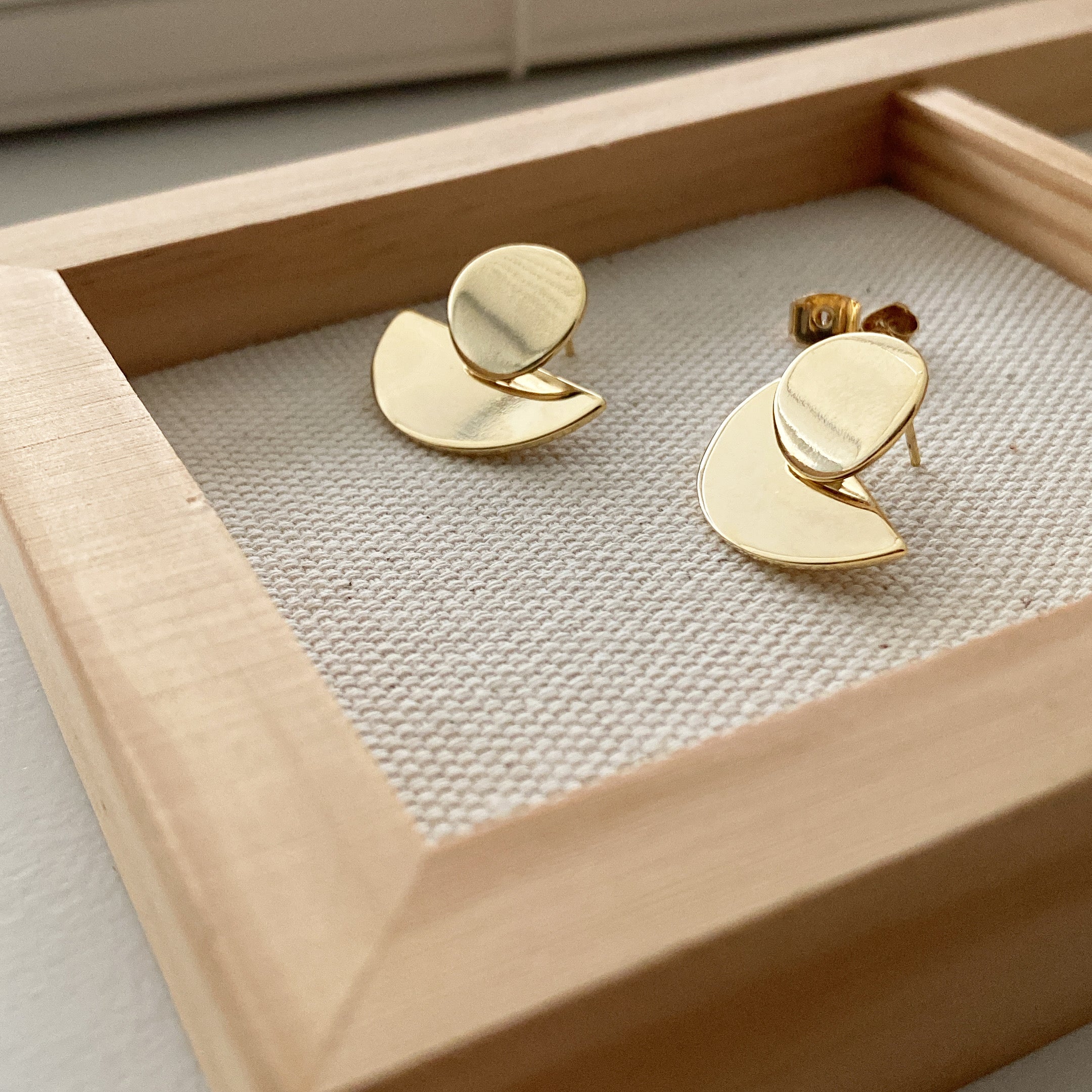 Geometric Half Moon Earrings