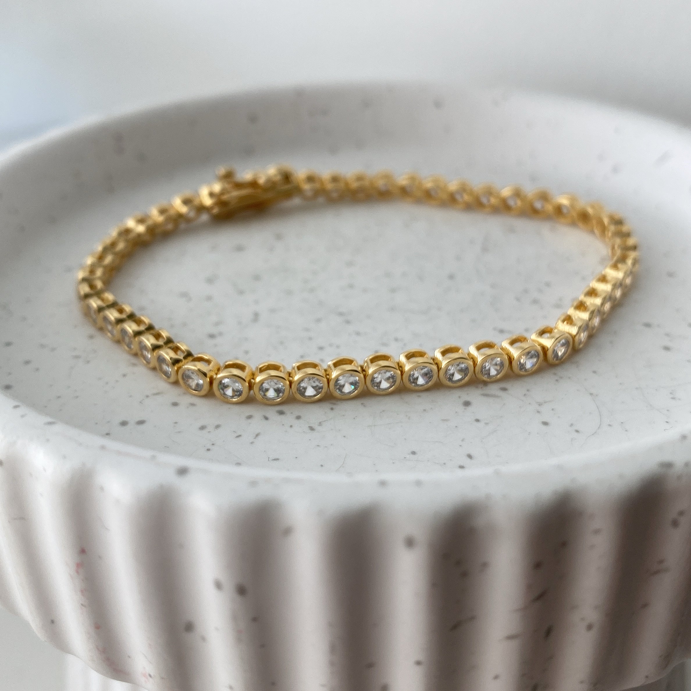Bezel Set Tennis Bracelet