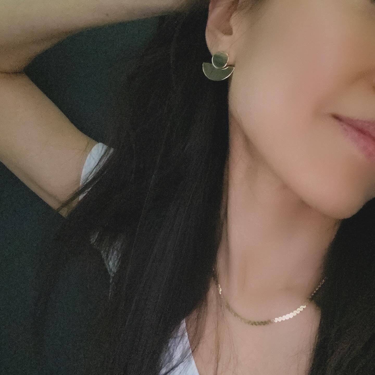 Geometric Half Moon Earrings