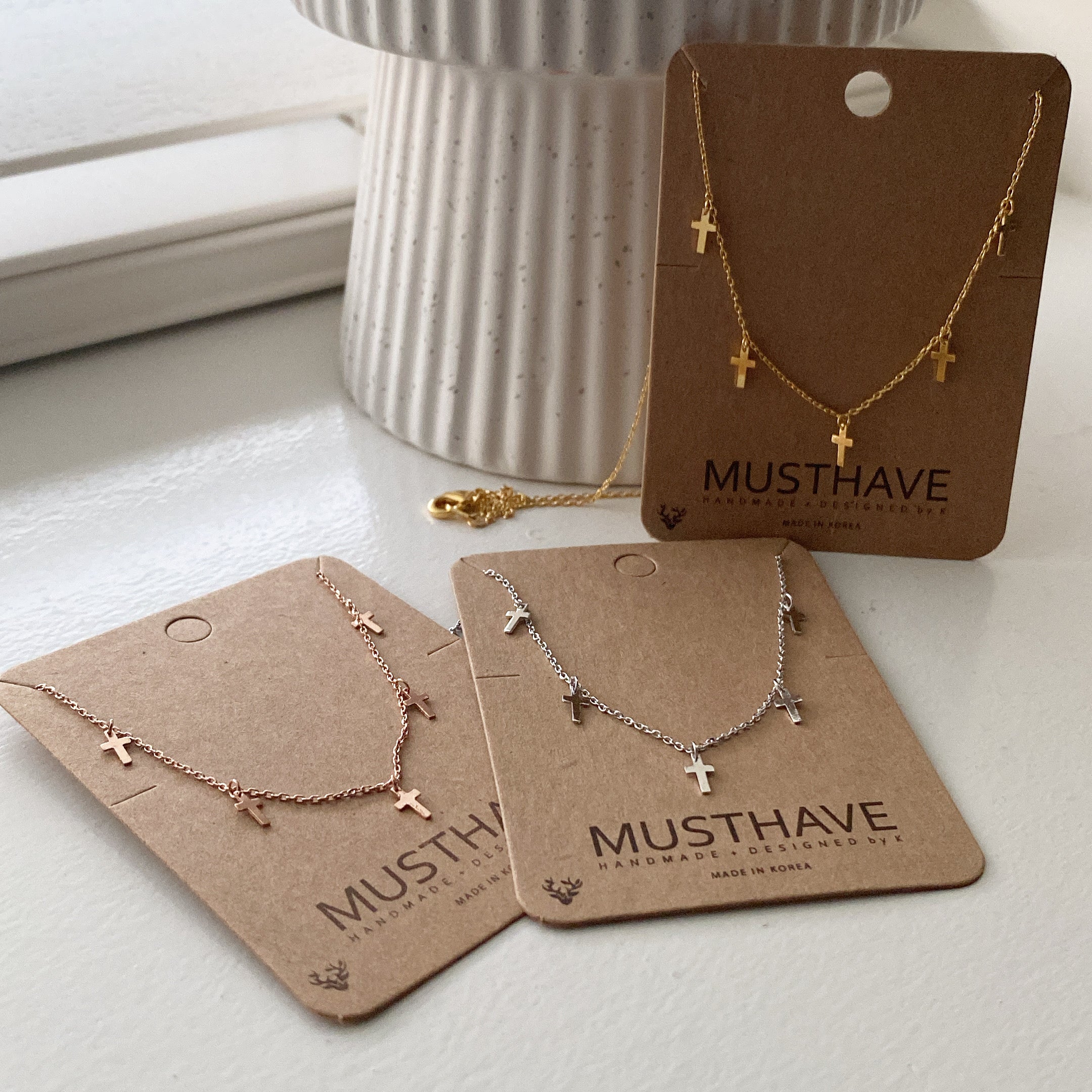 Mini Cross Dangle Necklace