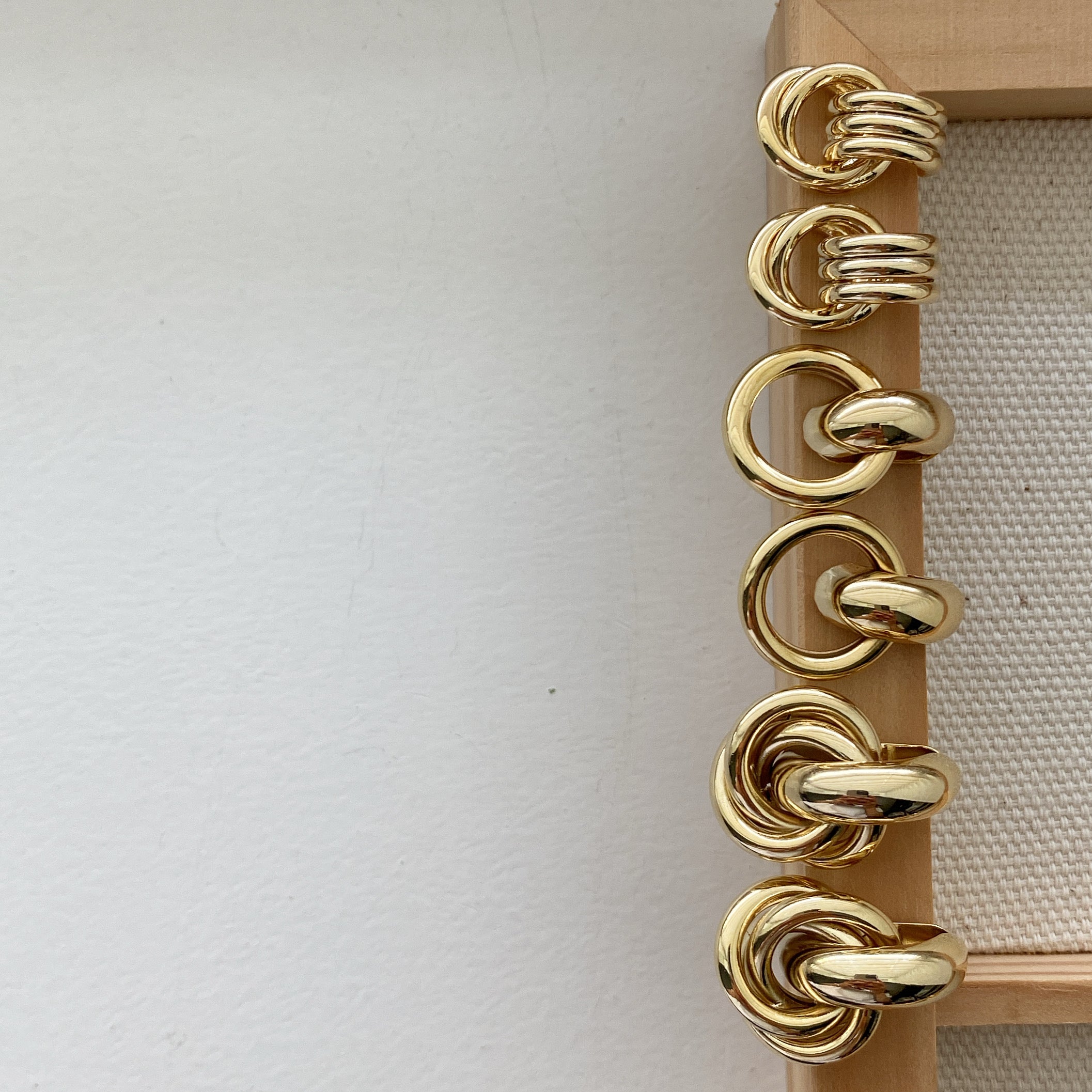 Three Ring Door Knocker Earrings