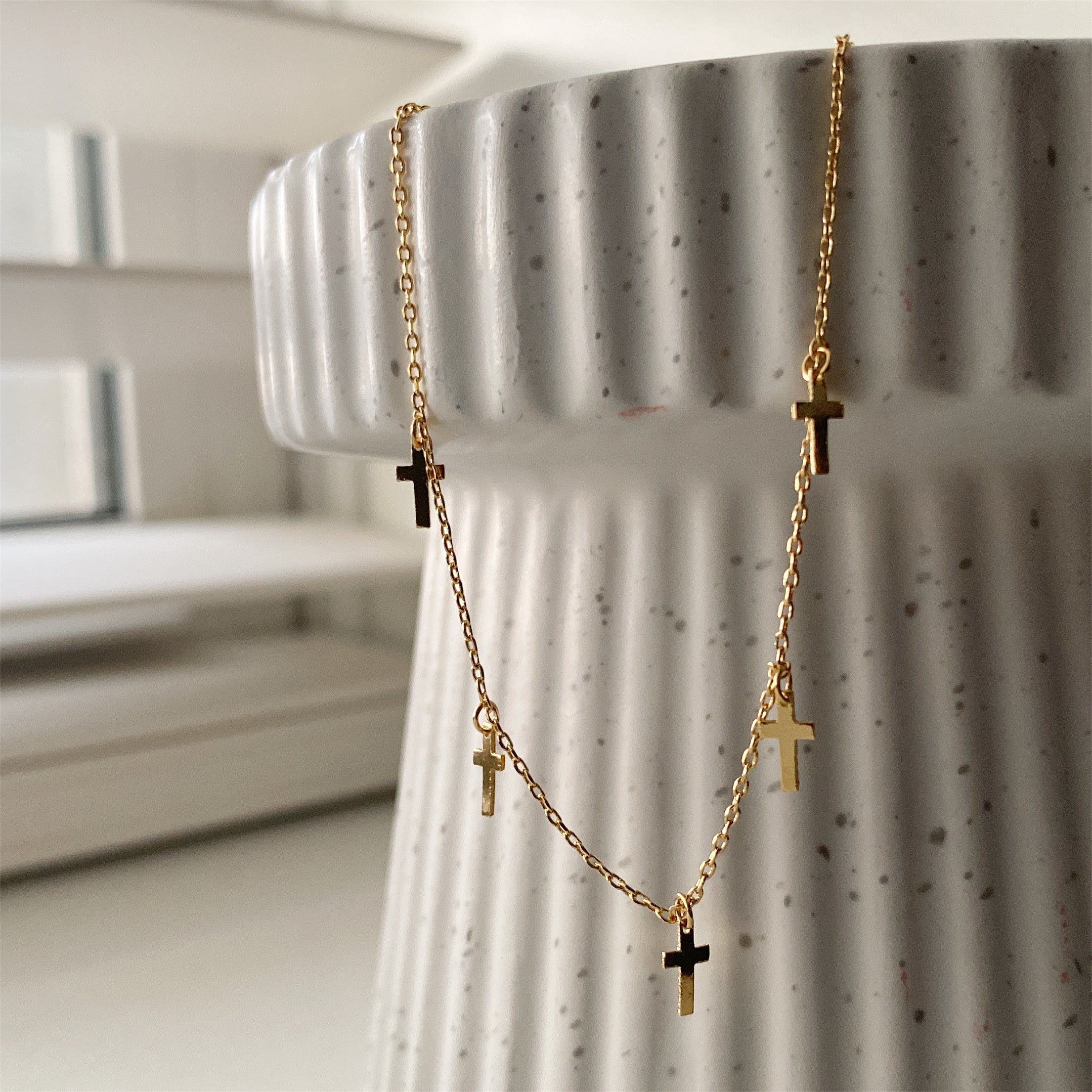 Mini Cross Dangle Necklace