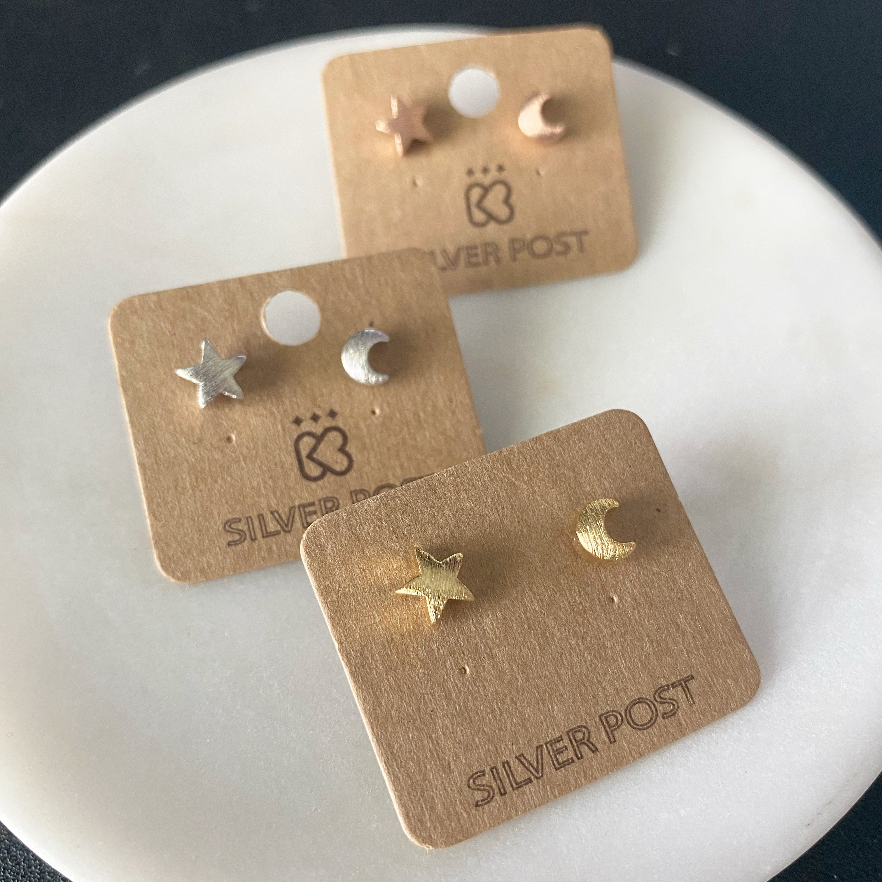 Crescent Moon & Star Earrings