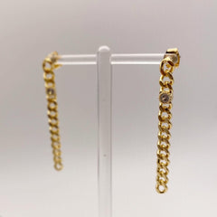 CZ Chain Link Earrings