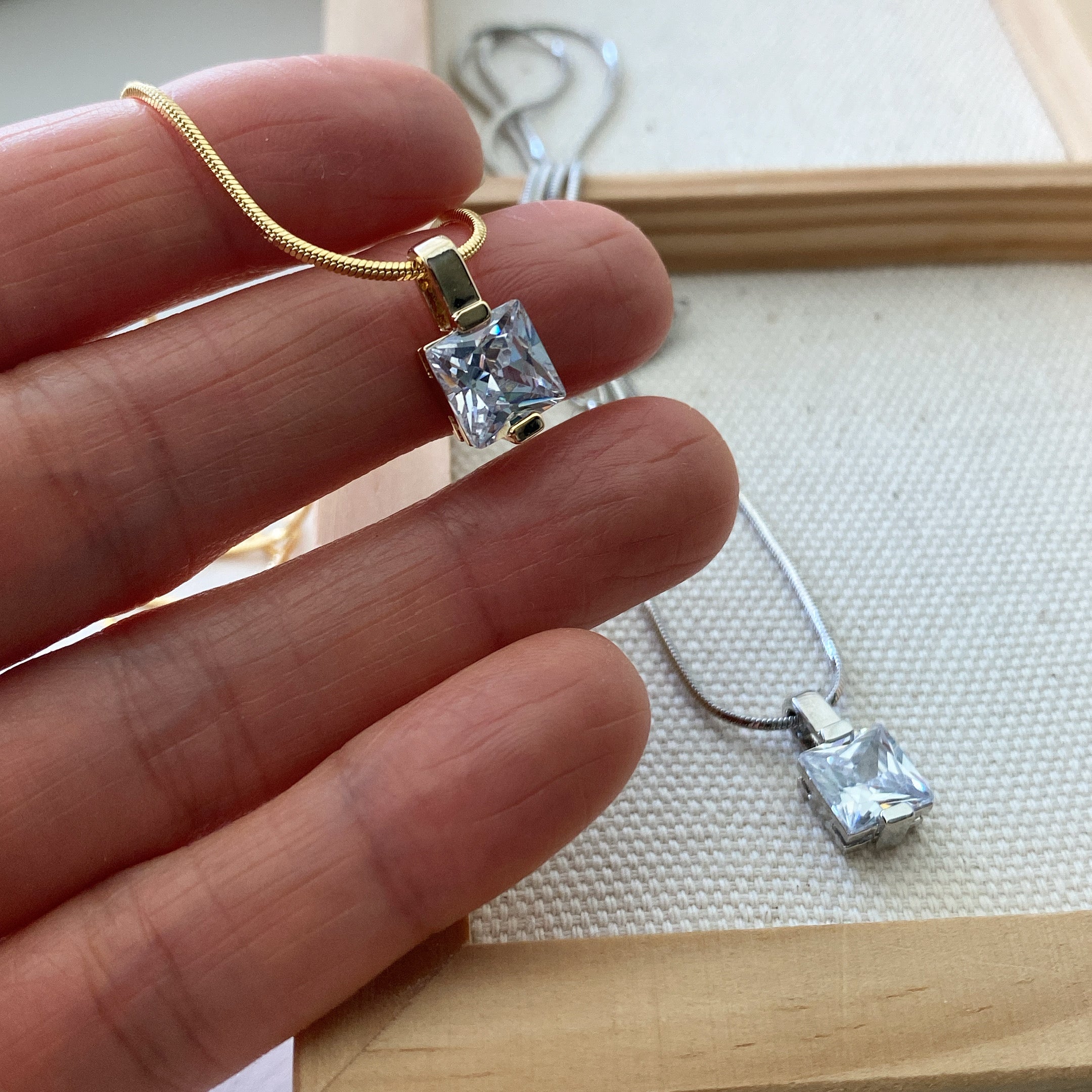 Square Cubic Necklace