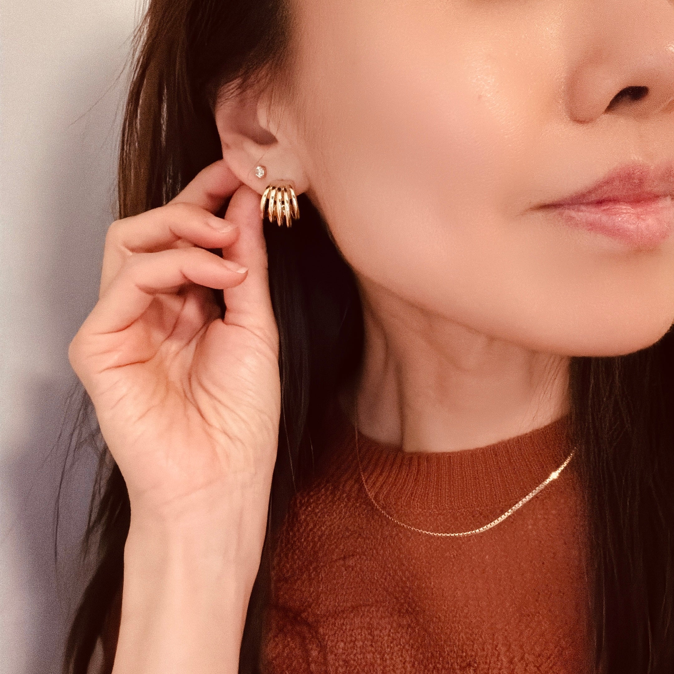 Five Tier Hoop Earrings