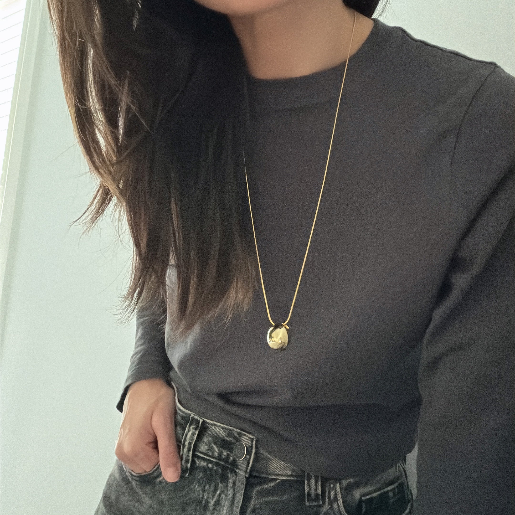 Classic Oval Long Necklace