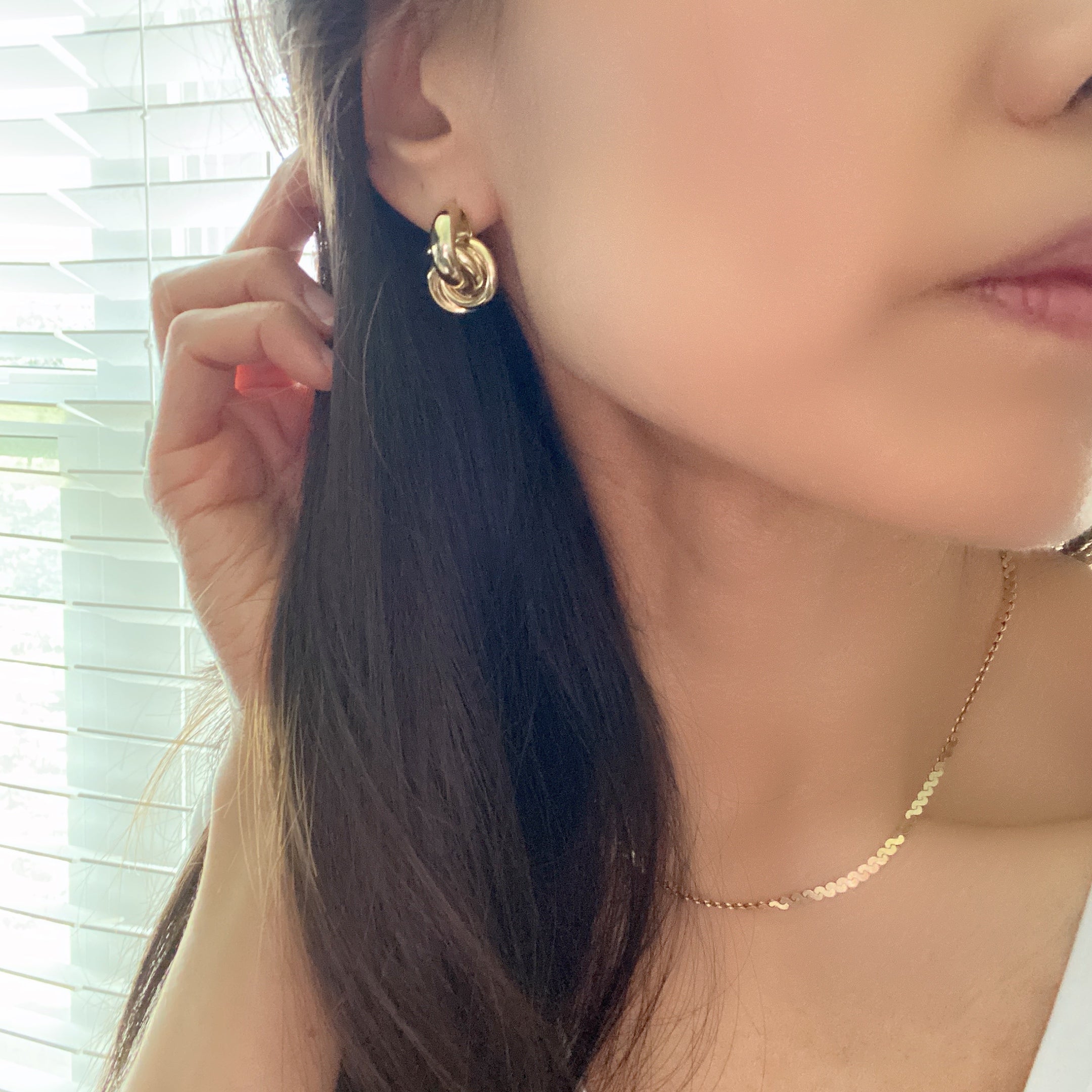 Three Ring Door Knocker Earrings