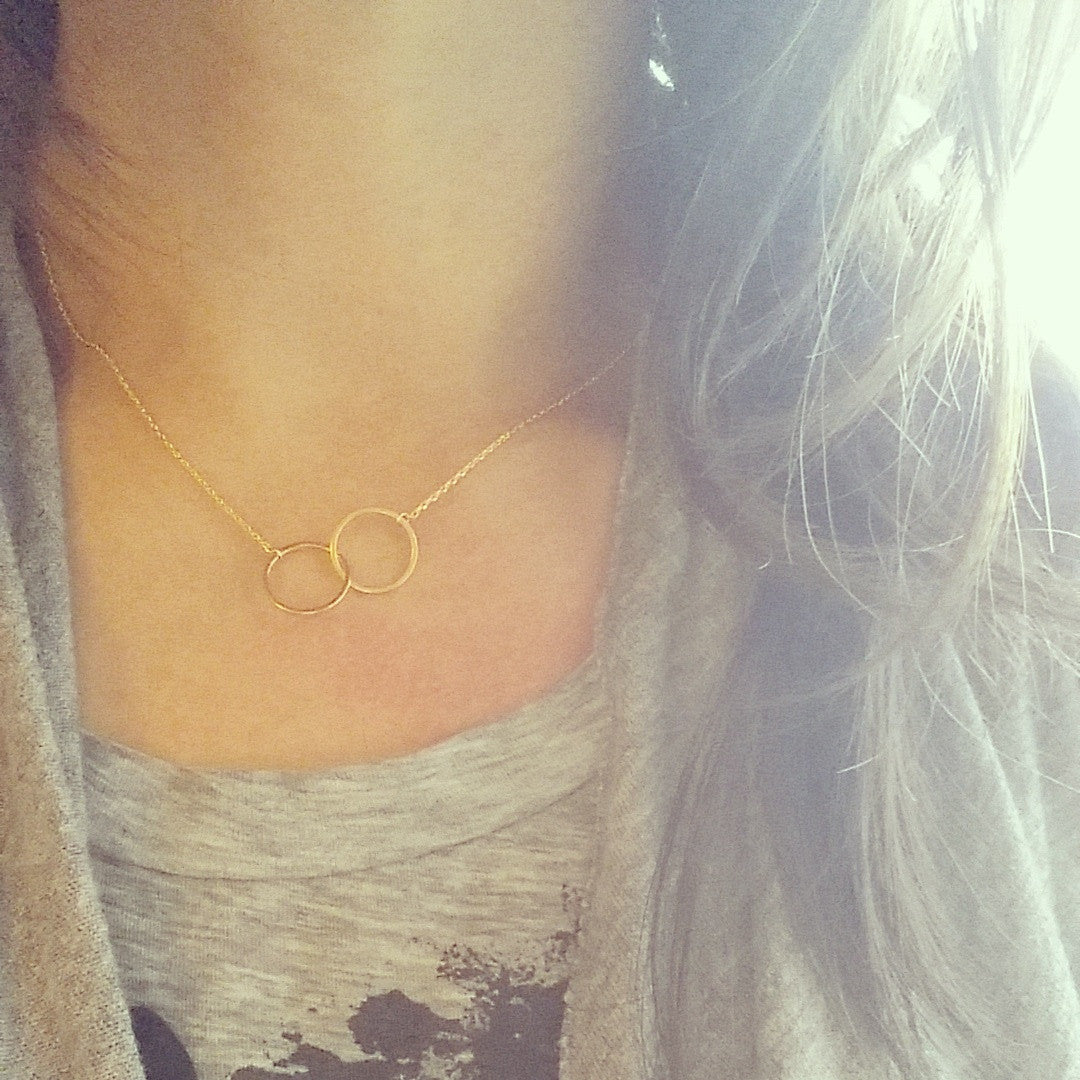 Eternity Double Ring Necklace