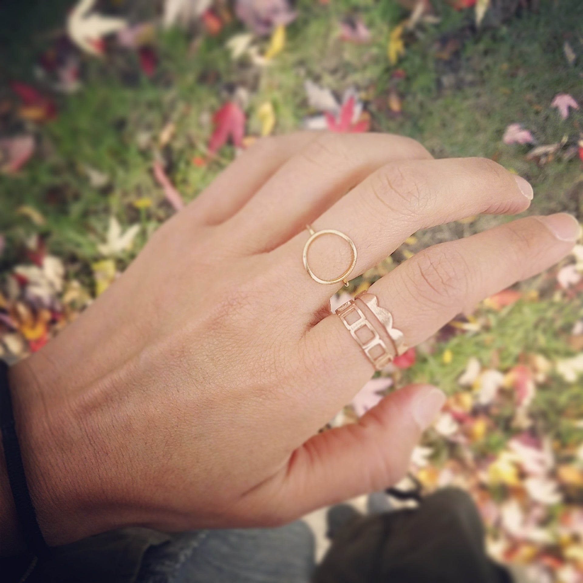 Open Square Band Ring