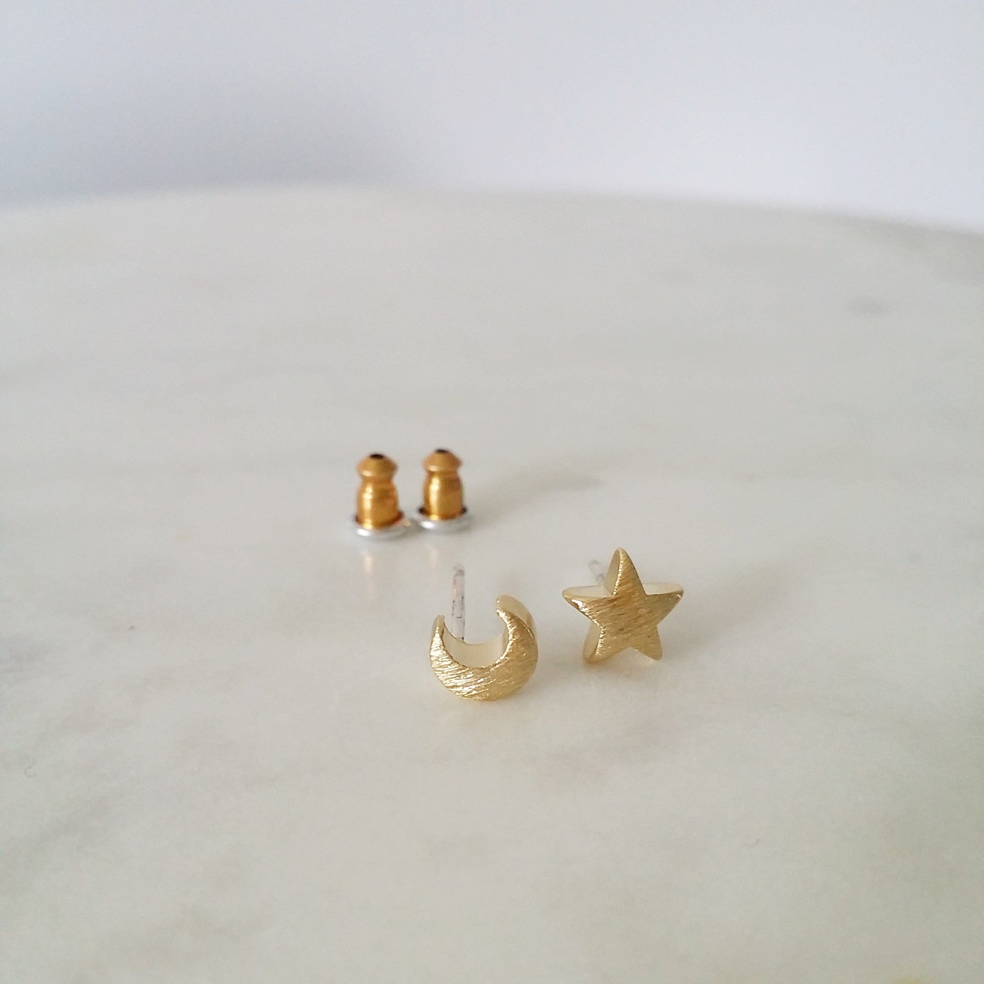 Crescent Moon & Star Earrings