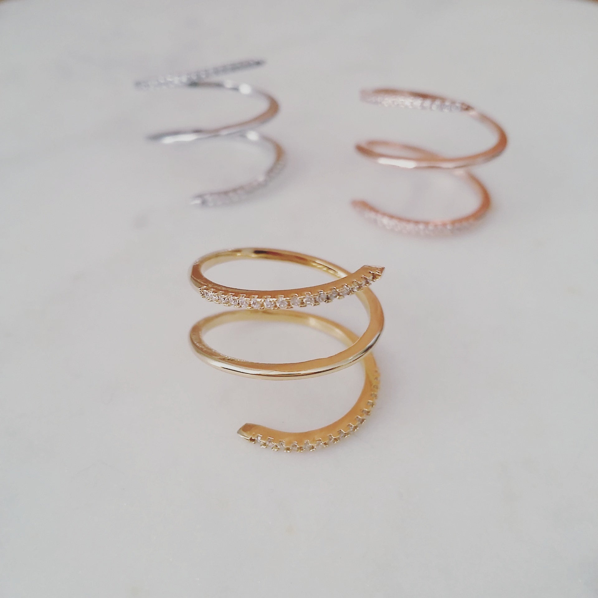 Pave Coil Ring