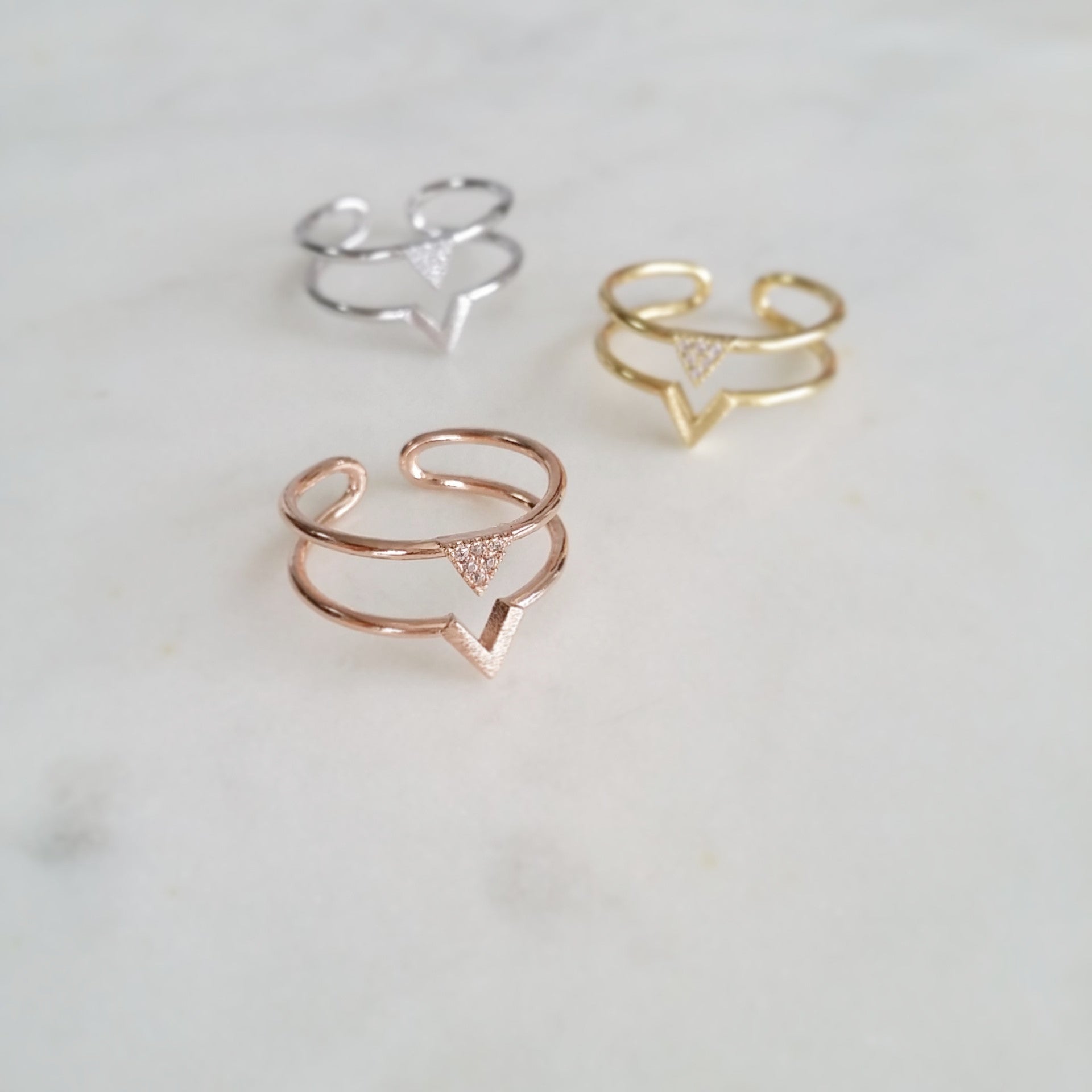 Bandeau Triangle Ring