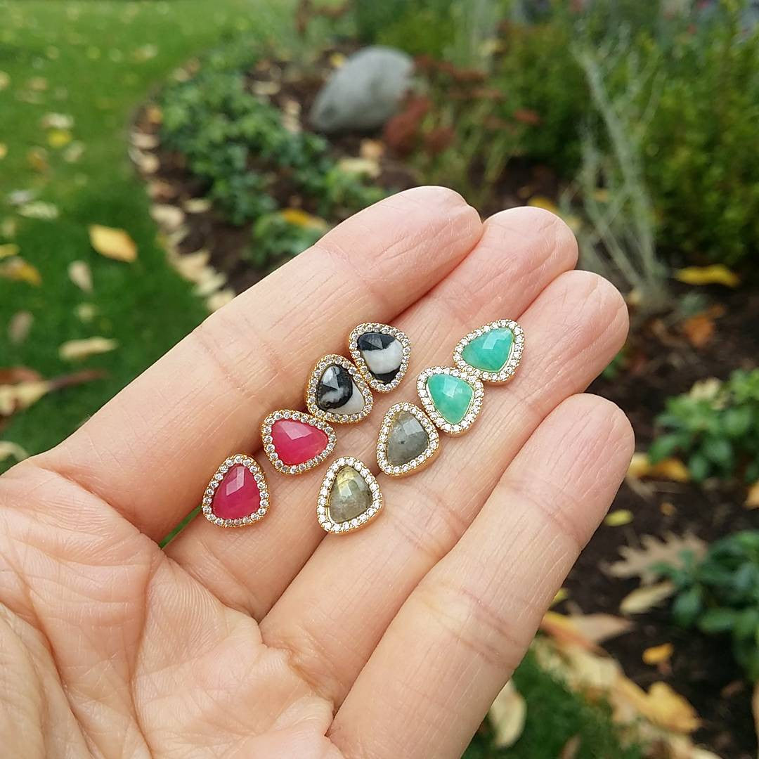Sparkle Gemstone Earrings