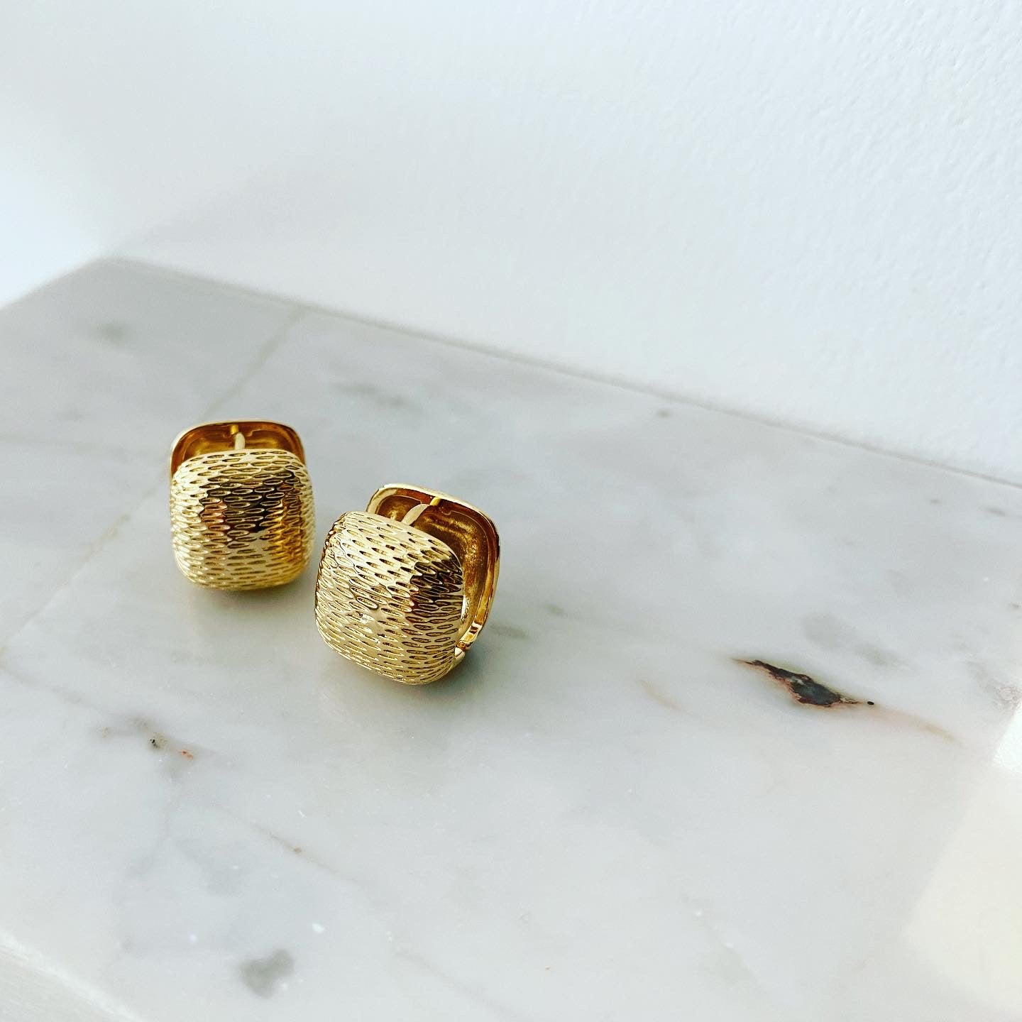 Square Chunky Hoop Earrings