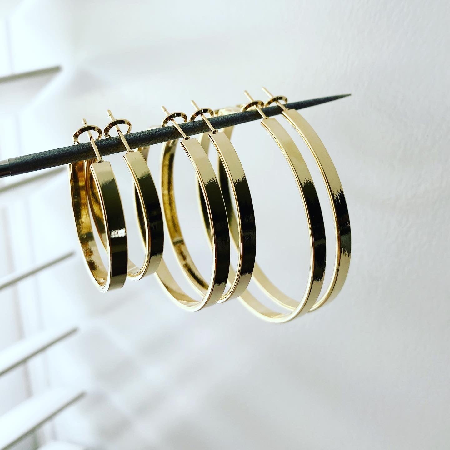 Solid Flat Hoops