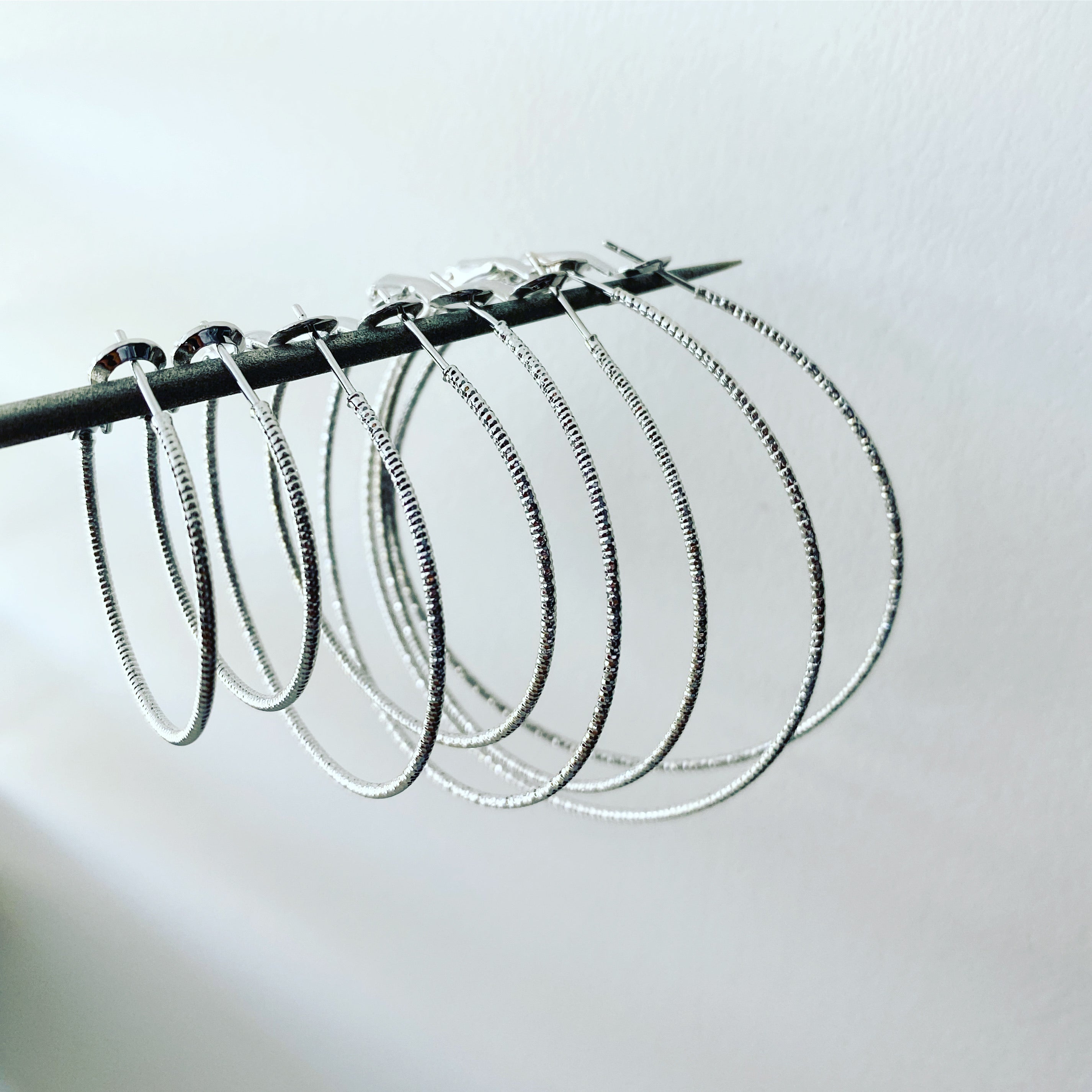 Micro (Diamond Cut) Hoop Earrings