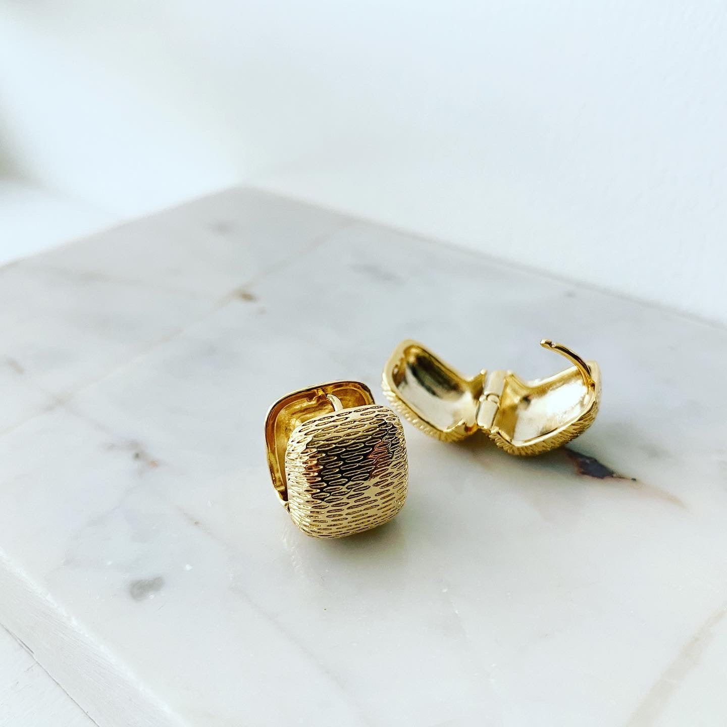Square Chunky Hoop Earrings