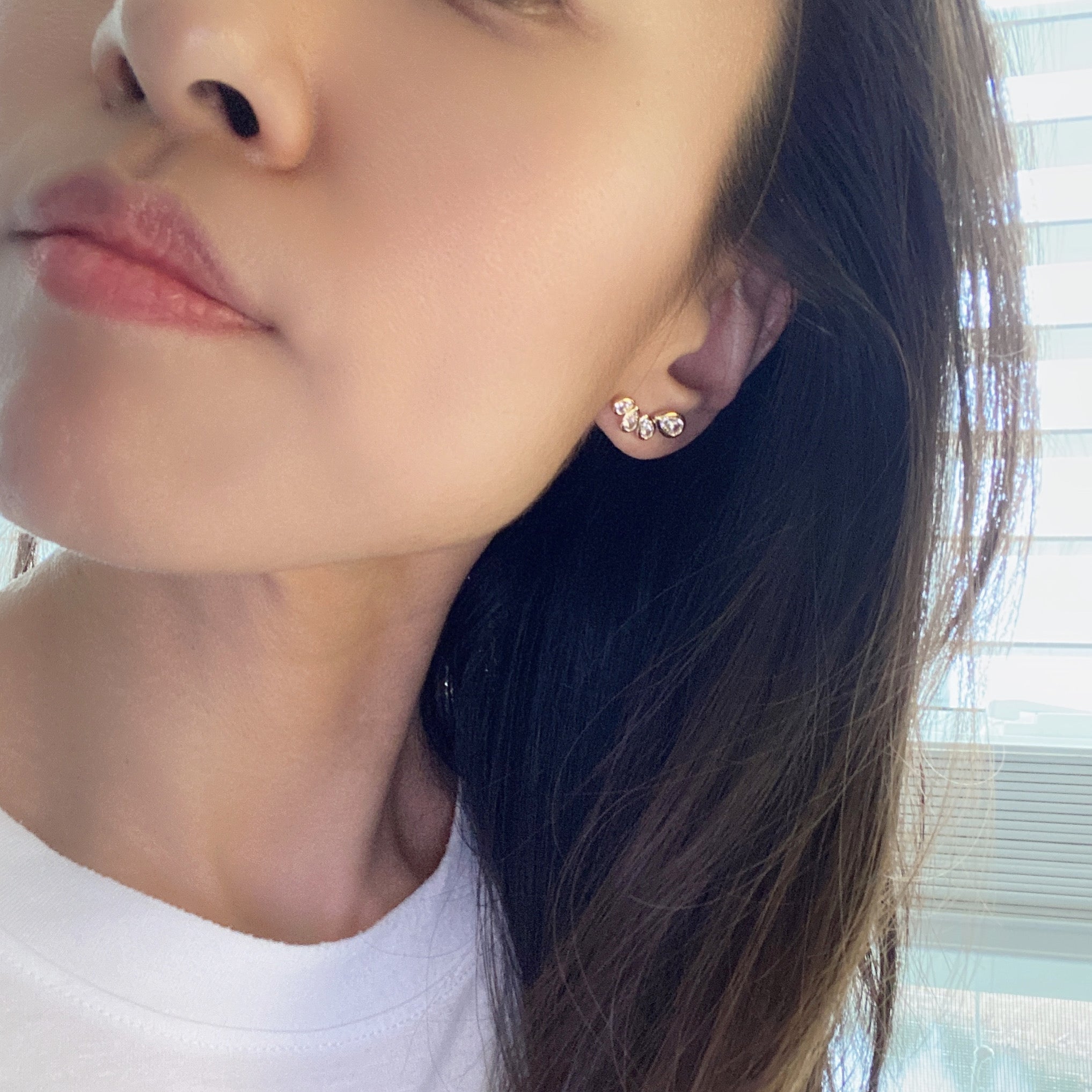 Teardrop Fan Climber Earrings