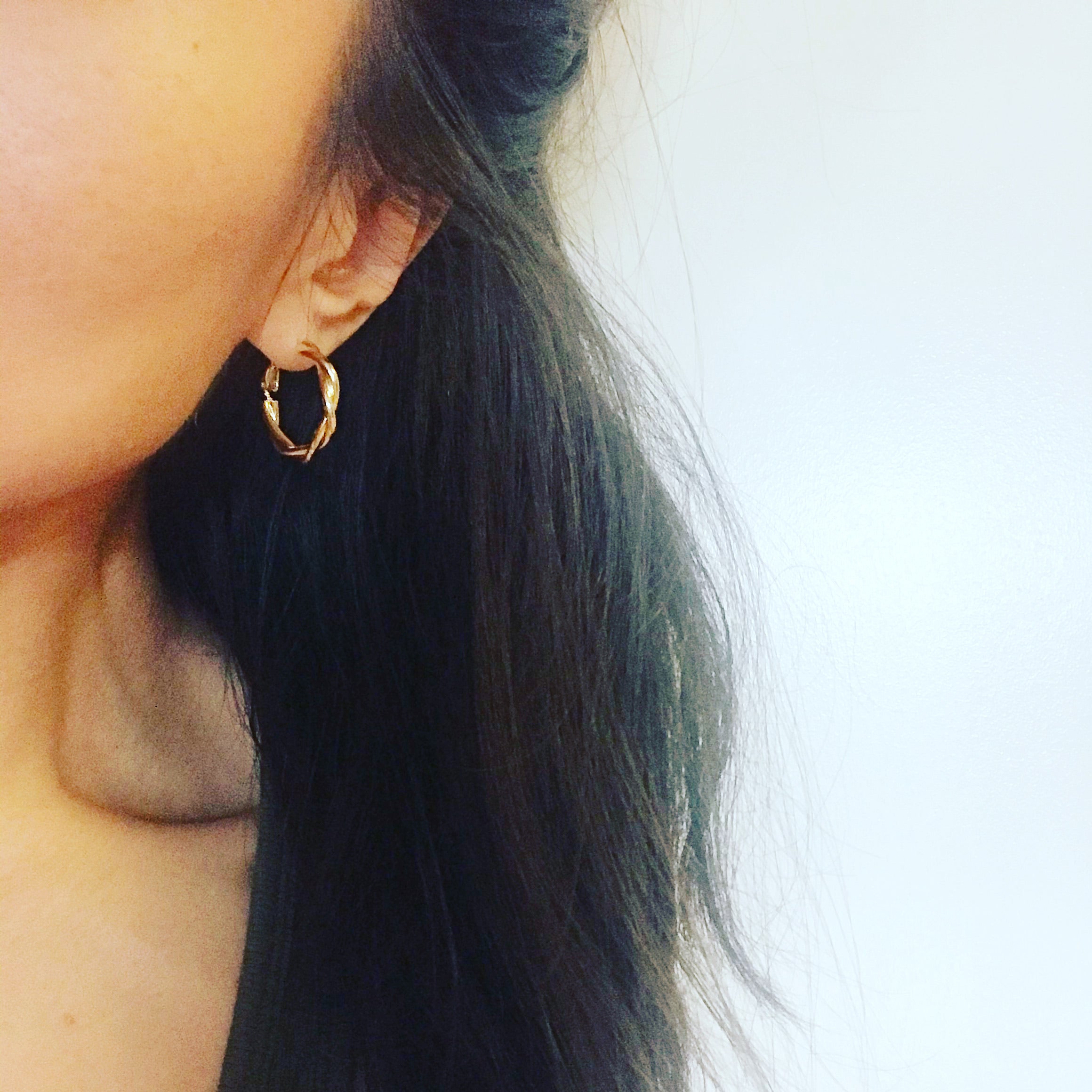 Mini Twist Hoop Earrings