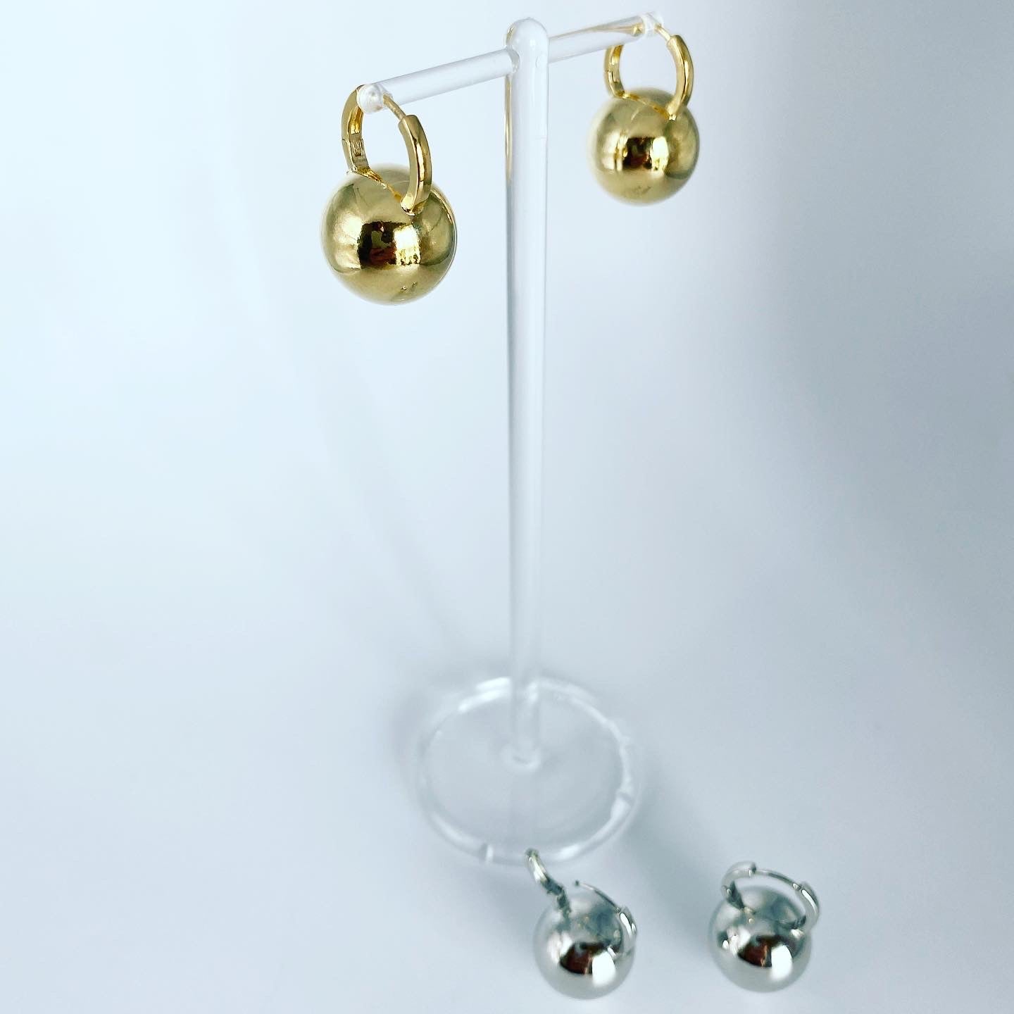 Huggie Hoop Earrings: Kettlebell