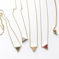 Triangle Gemstone Necklace