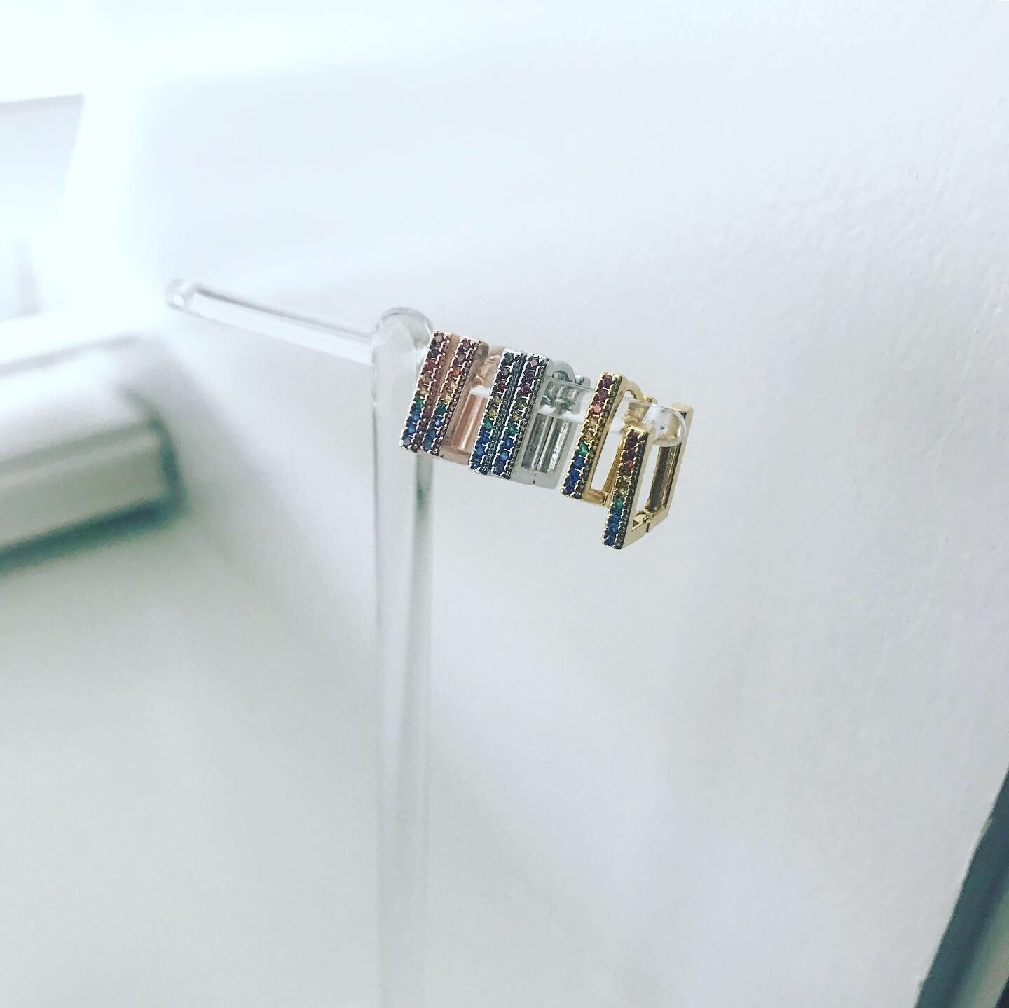 Square Huggie Earrings