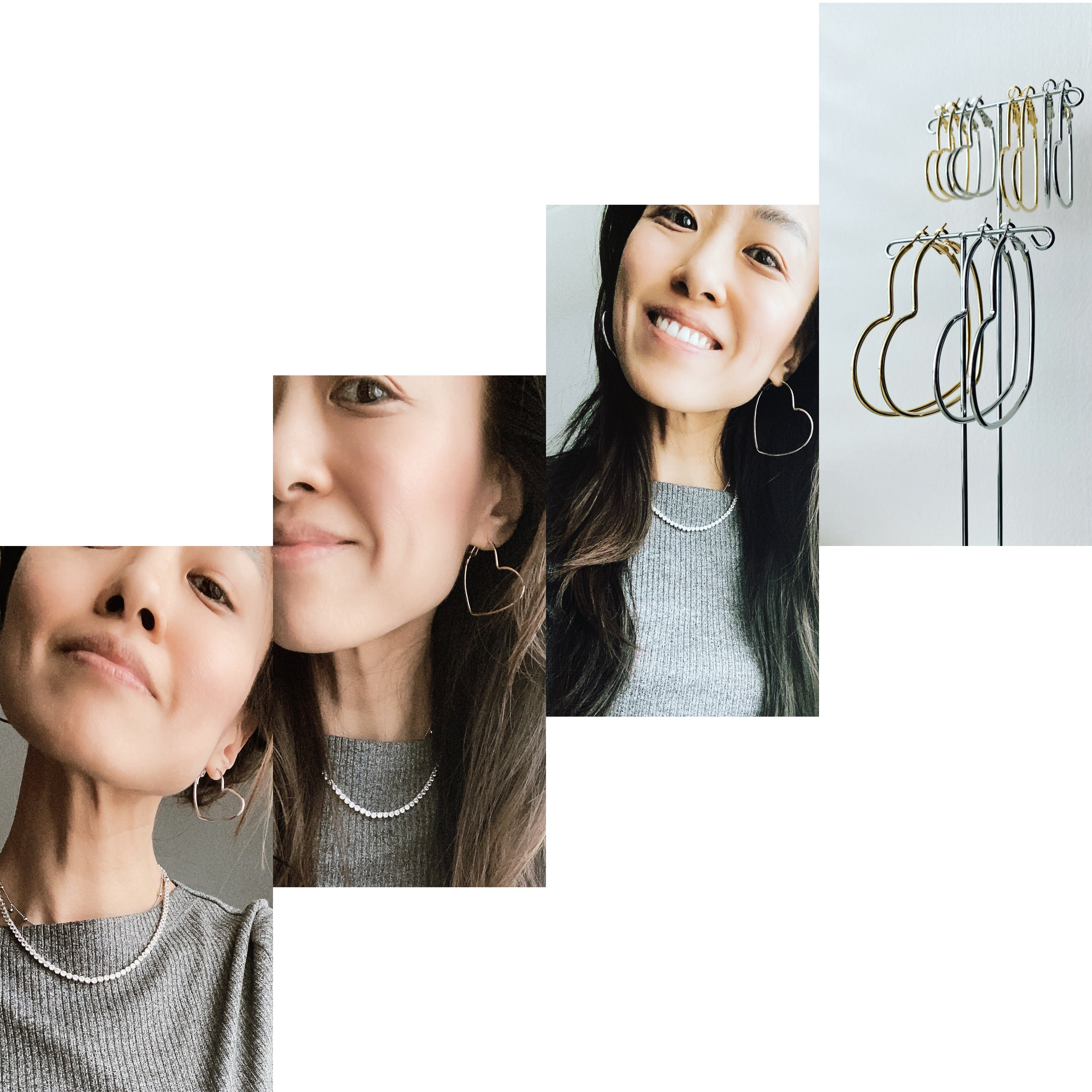Timeless Heart Hoop Earrings