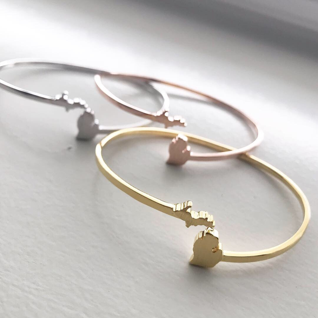 Michigan (State) Cuff Bracelet