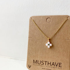 Pearl Flower Blossom Necklace