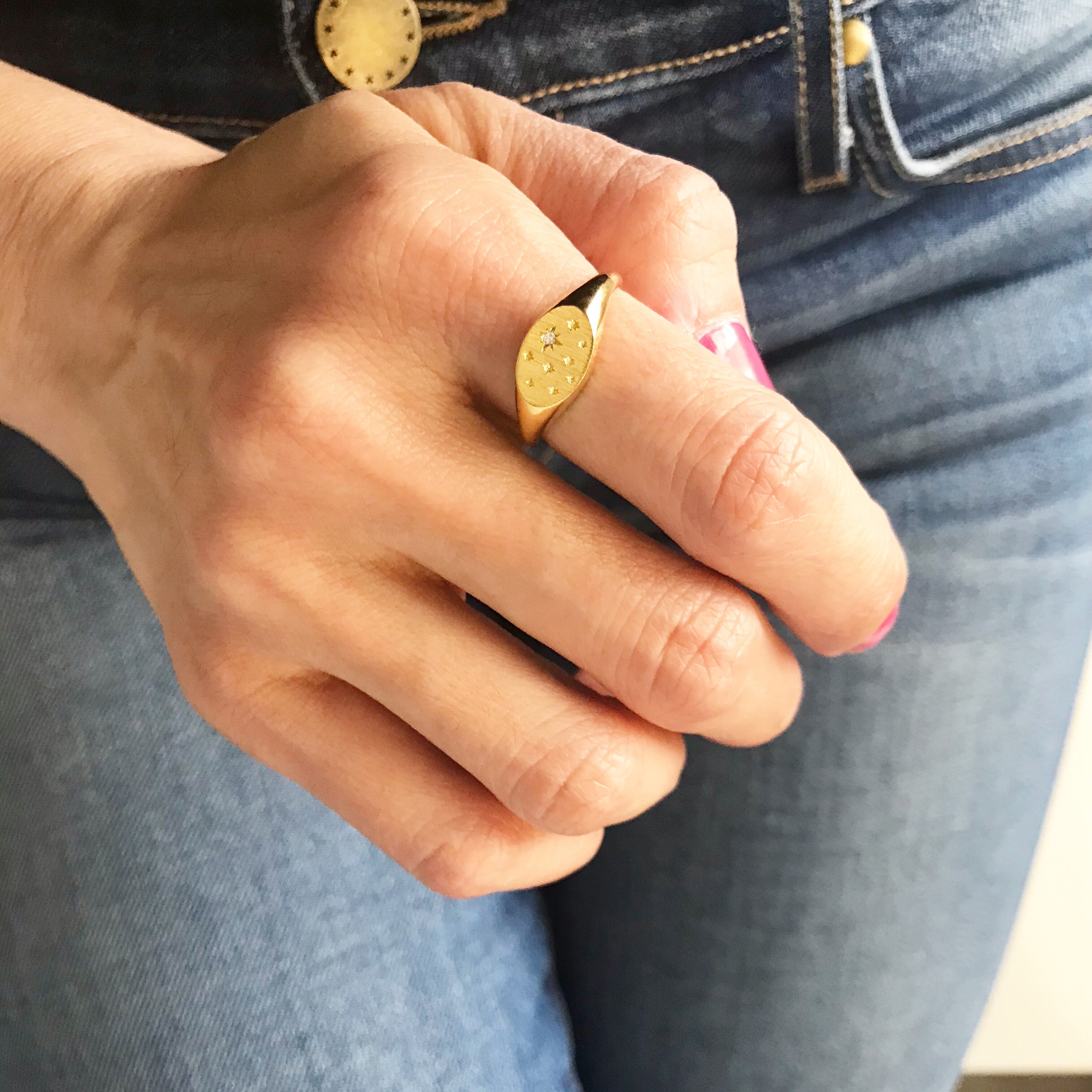 Signet Star Struck Ring