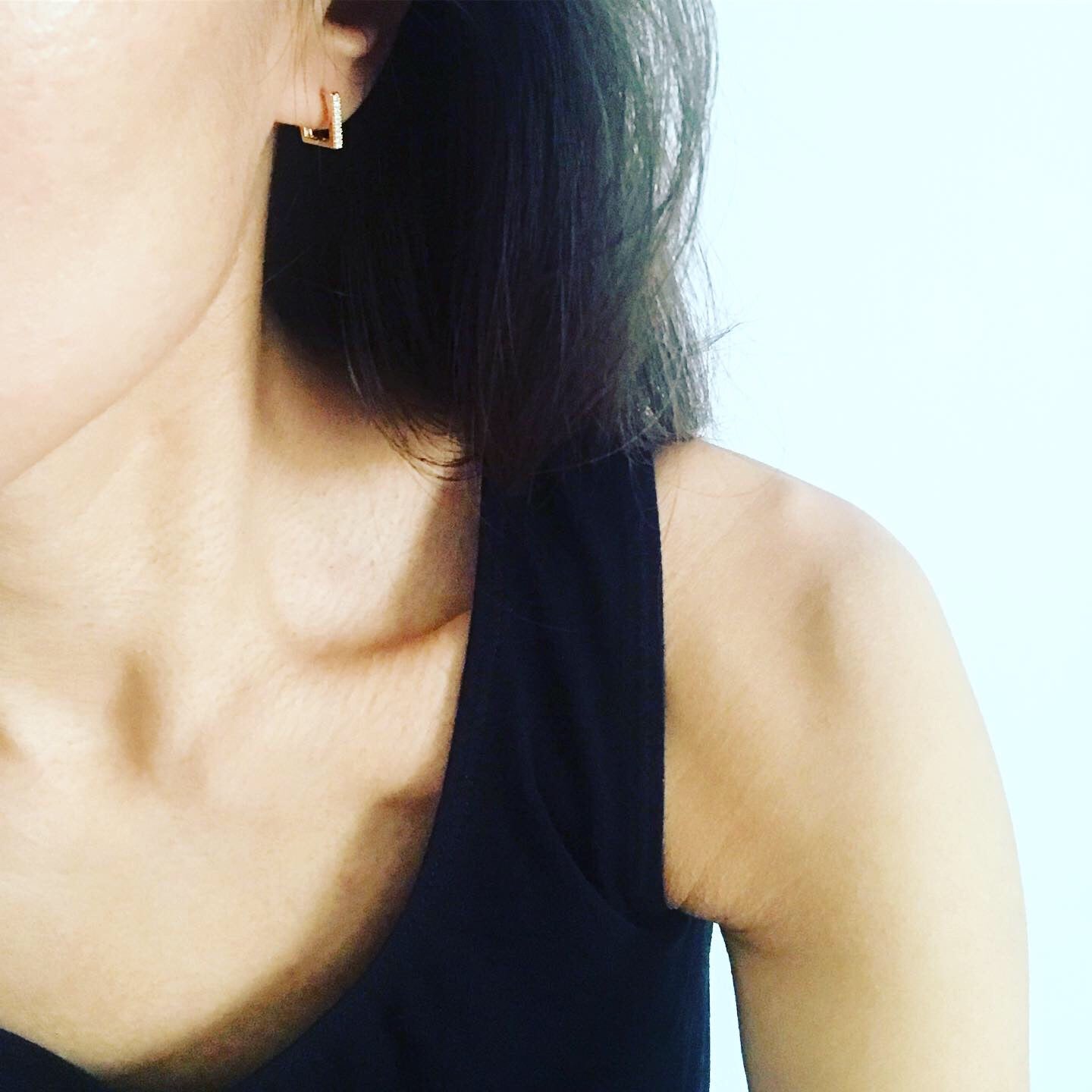 Square Huggie Earrings