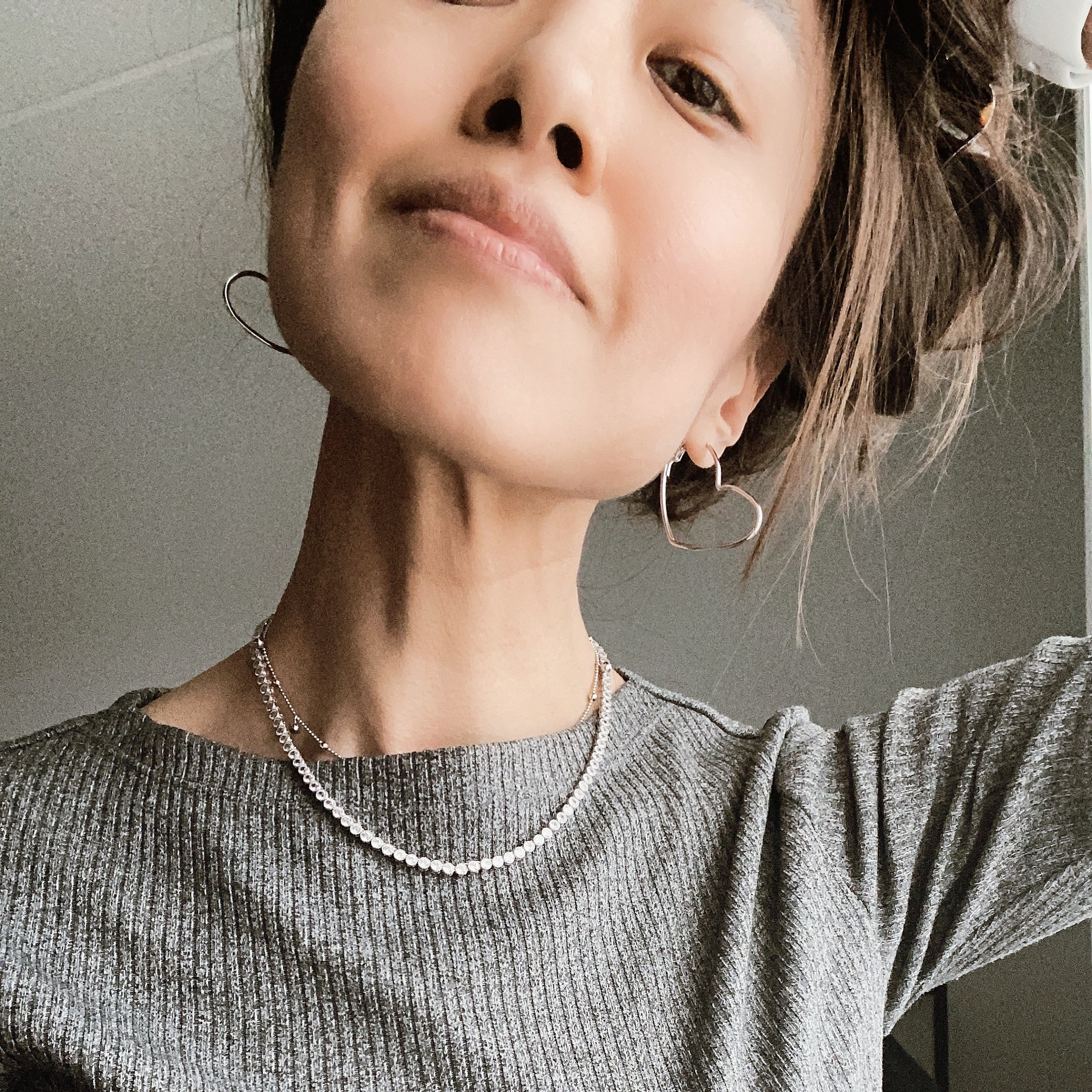Timeless Heart Hoop Earrings