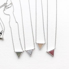 Triangle Gemstone Necklace