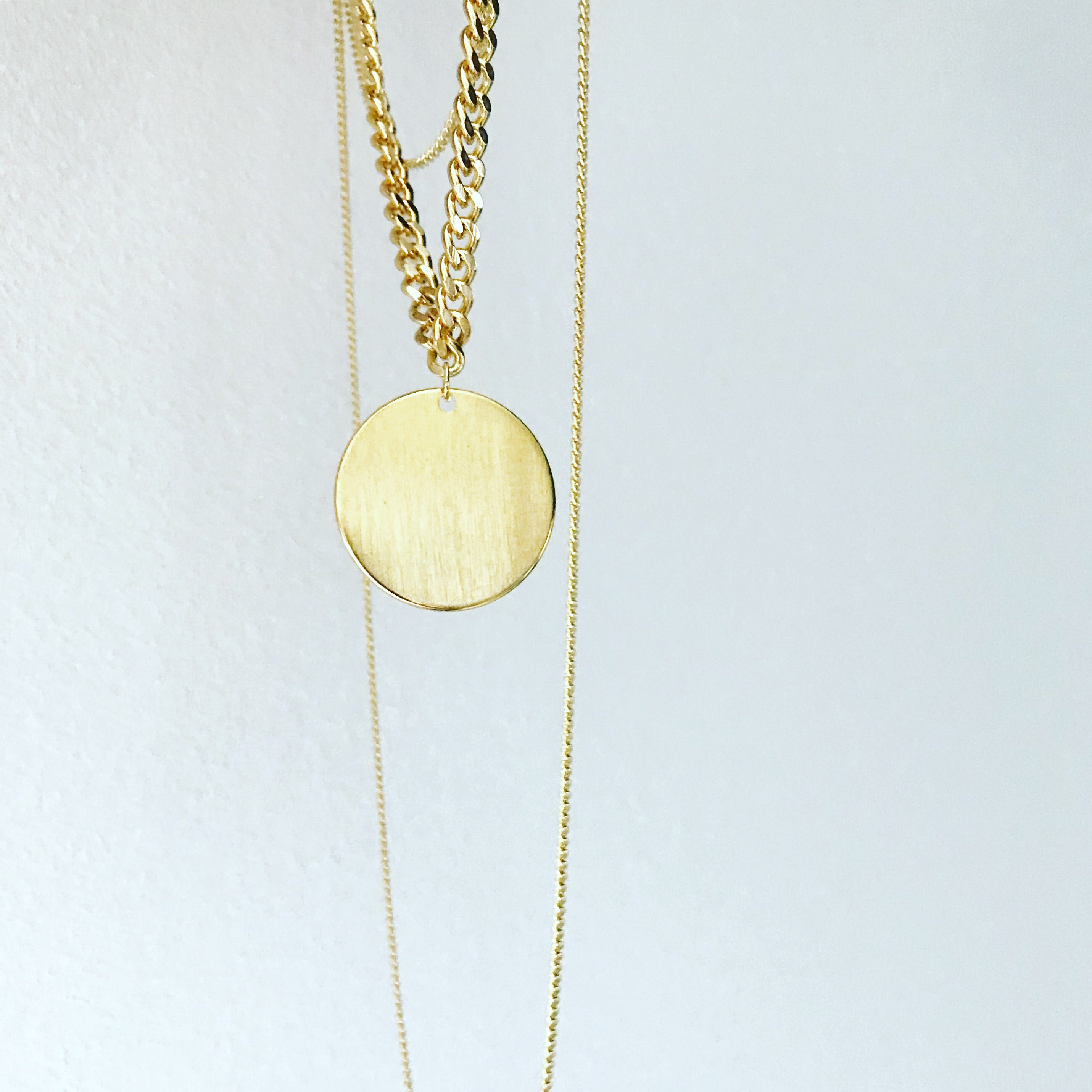 Layered Necklace: Big Medallion