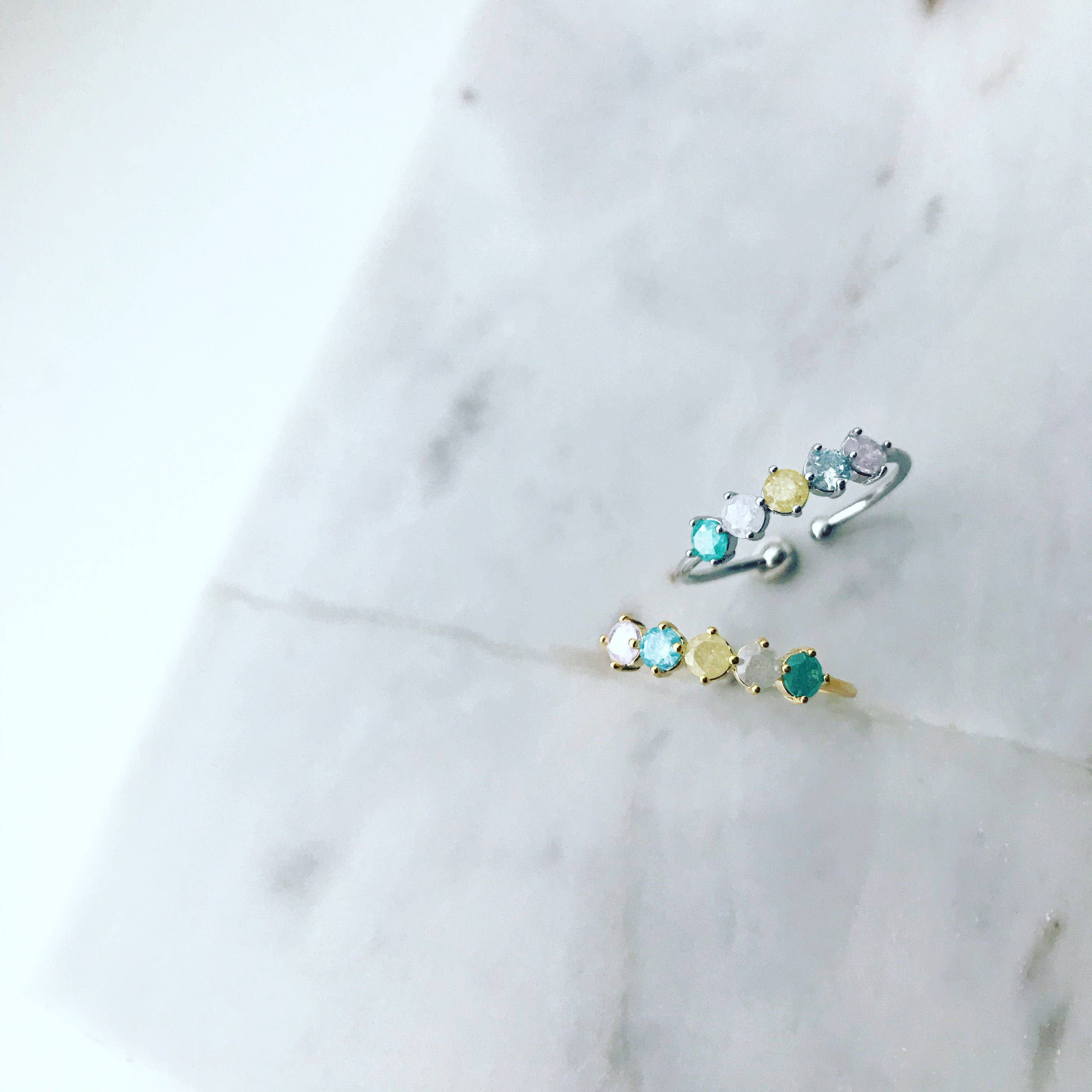 Zirconia (CZ): Five Round Ring