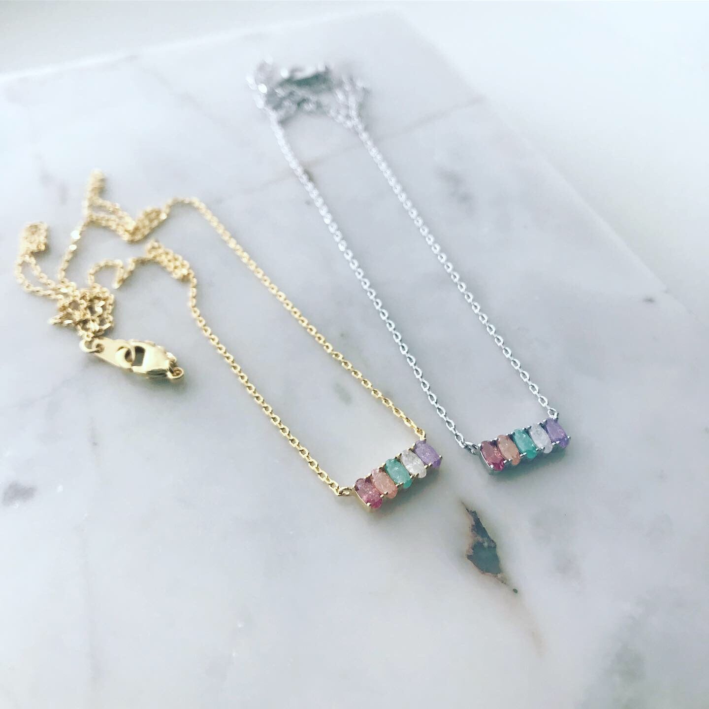 Zirconia (CZ): Unicorn Party Cluster Necklace
